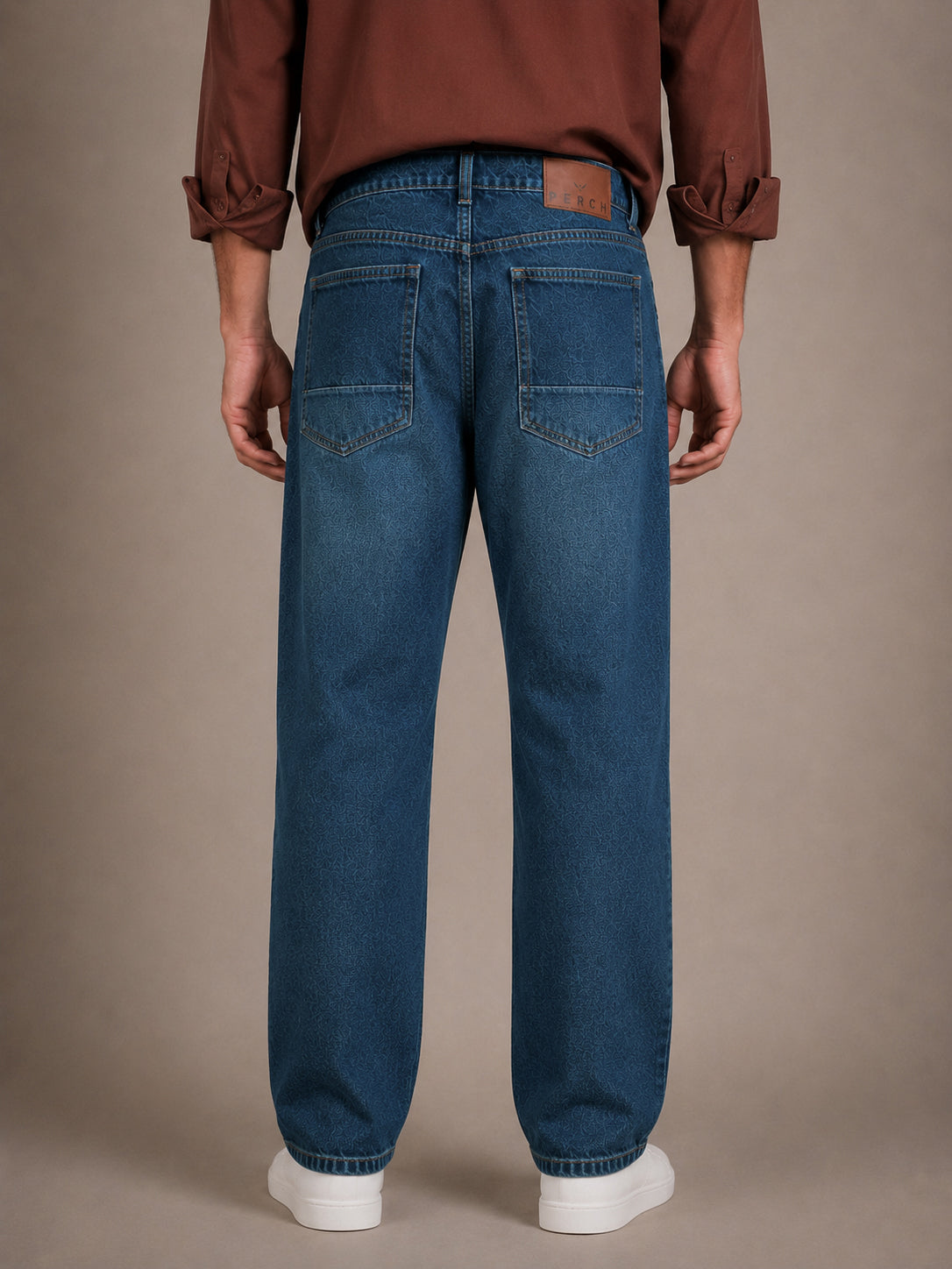 Teal Blue Washed Straight Fit Jeans