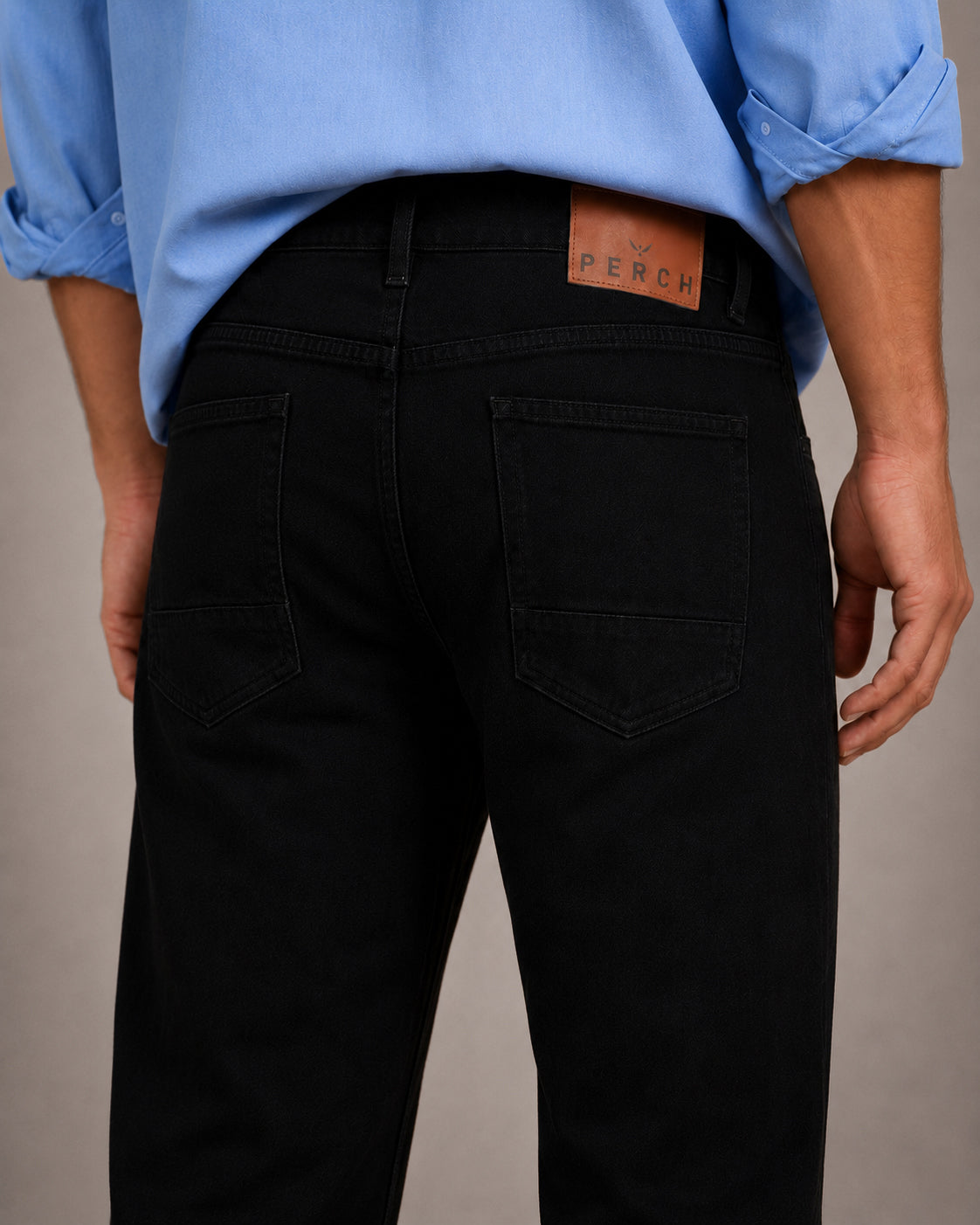 Jet Black Straight Fit Jeans