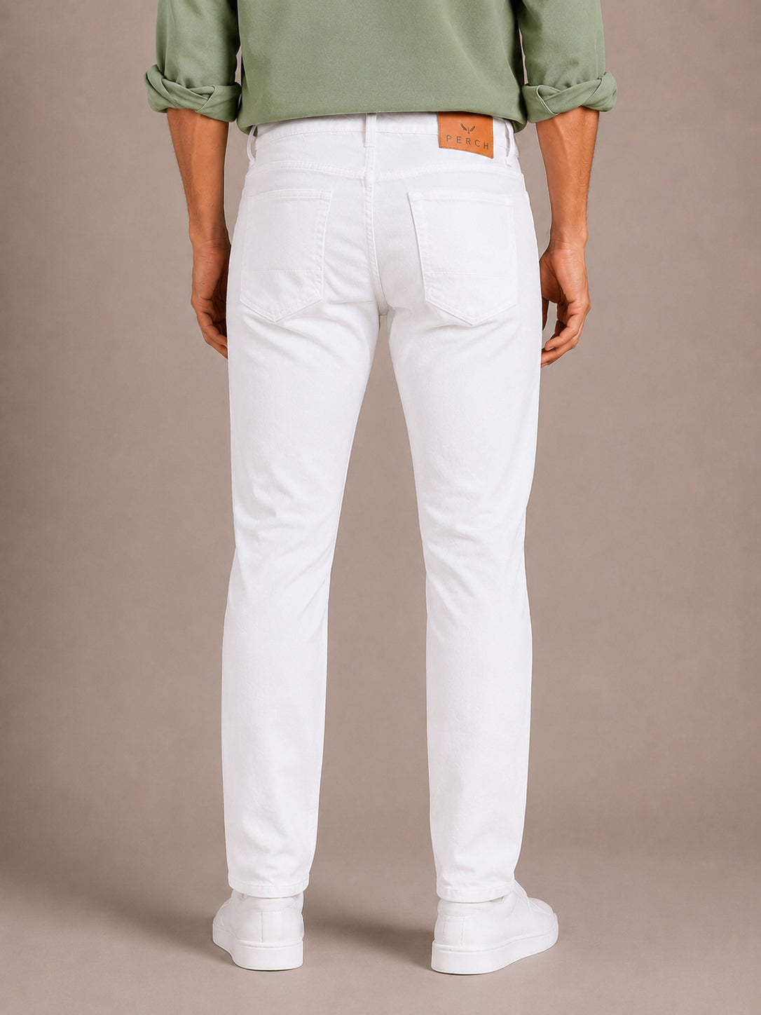 White Slim Fit Jeans