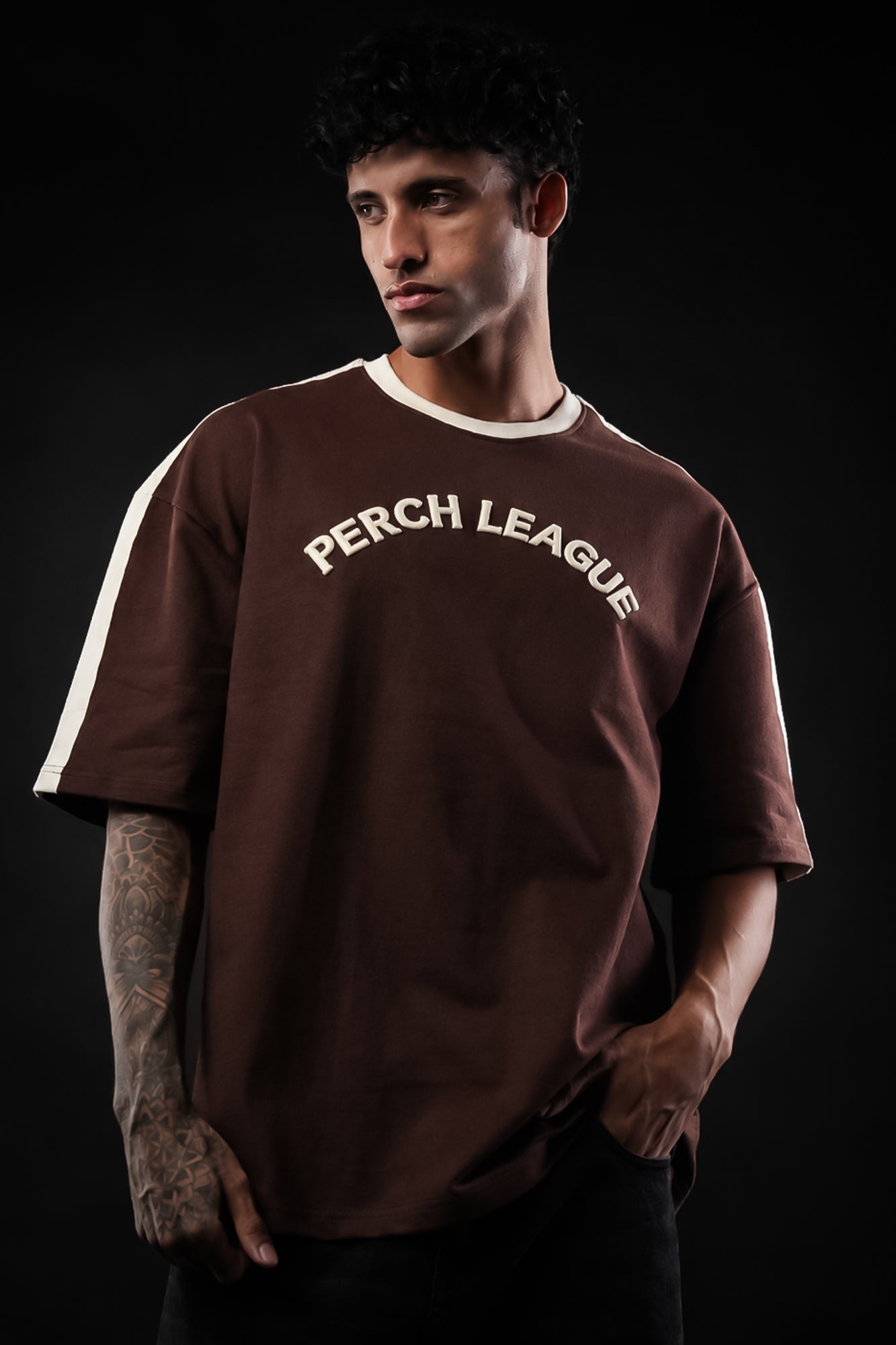 Brown Perch League Oversized Tshirt