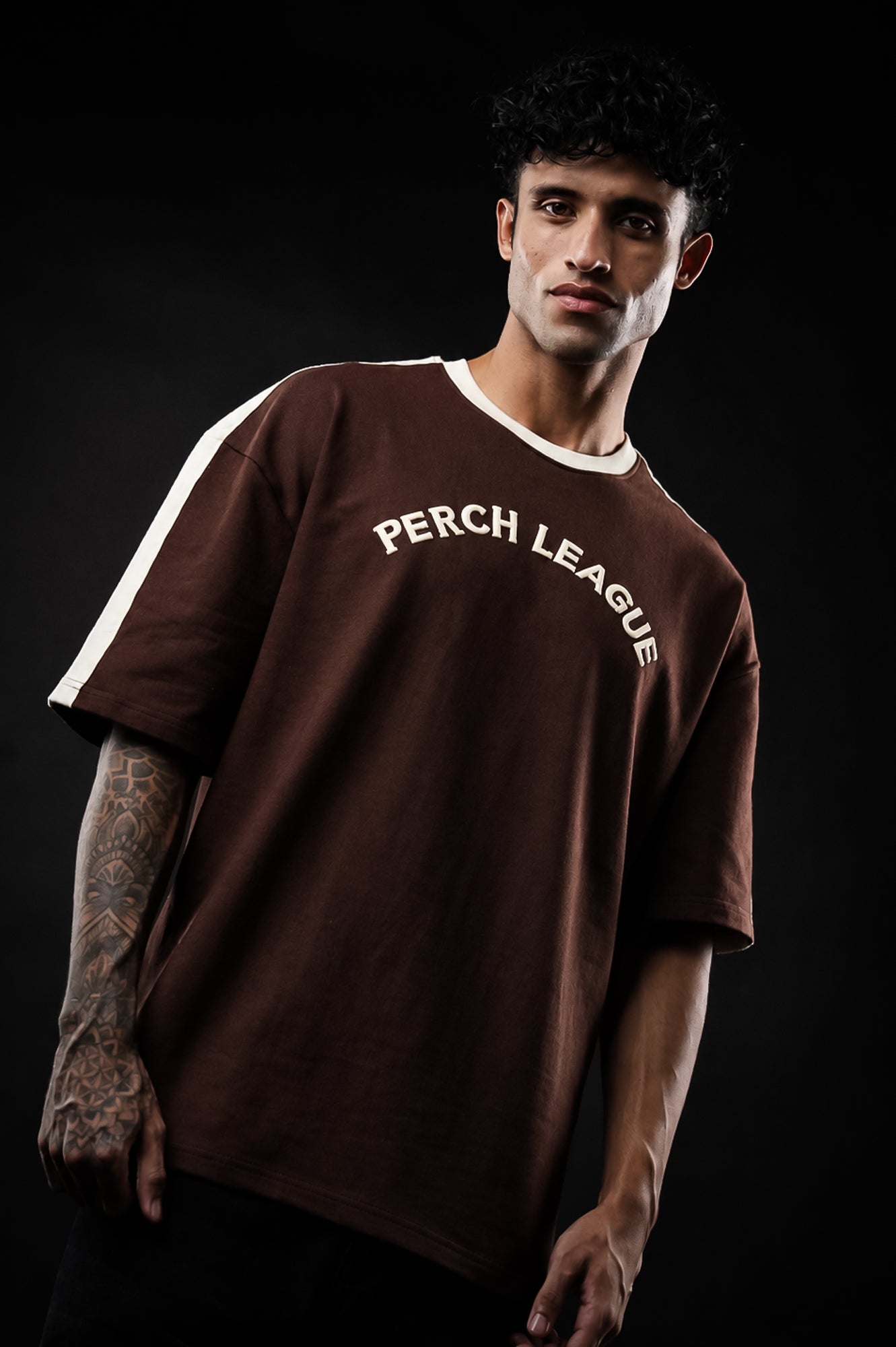 Brown Perch League Oversized Tshirt