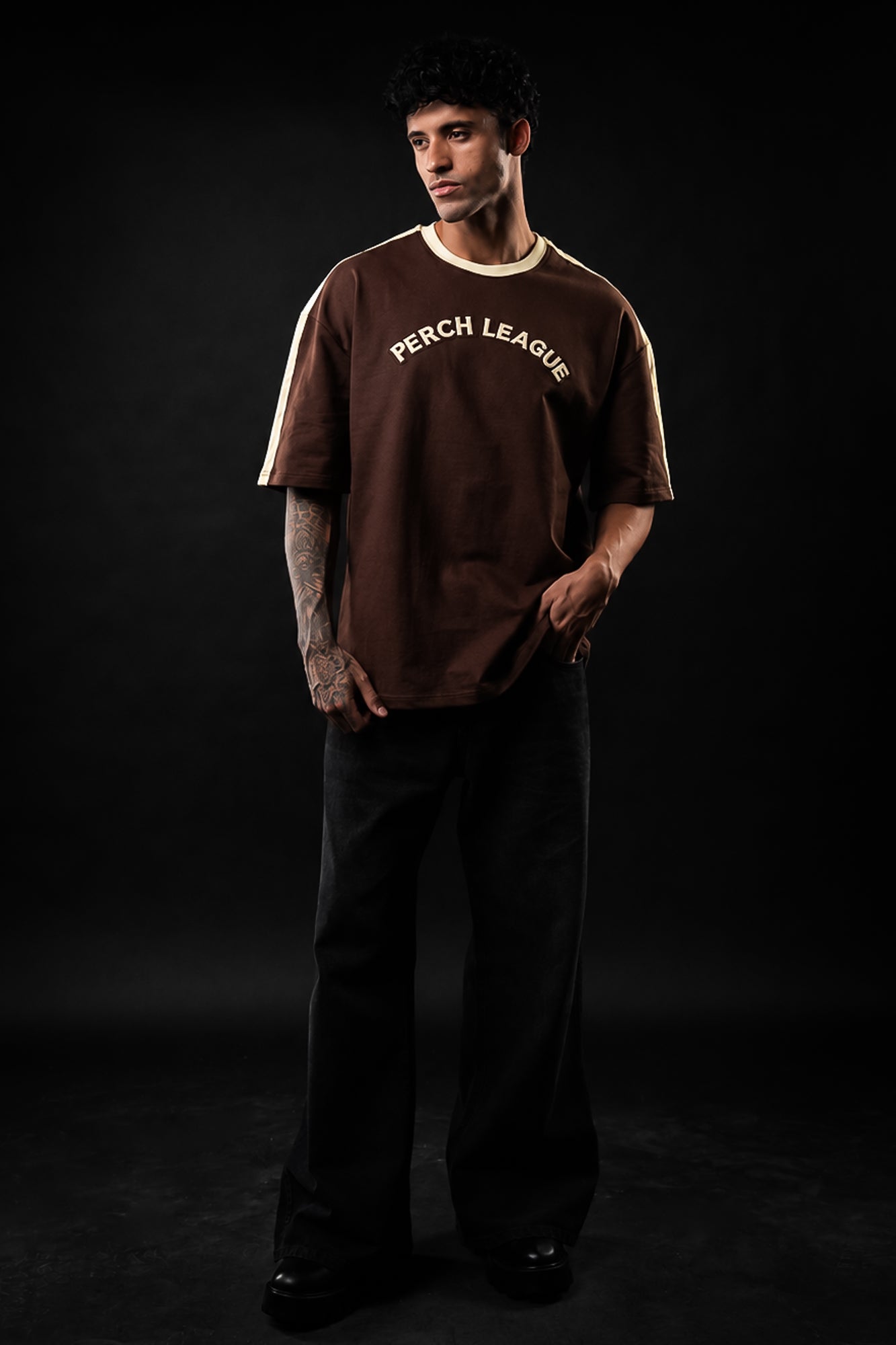 Brown Perch League Oversized Tshirt