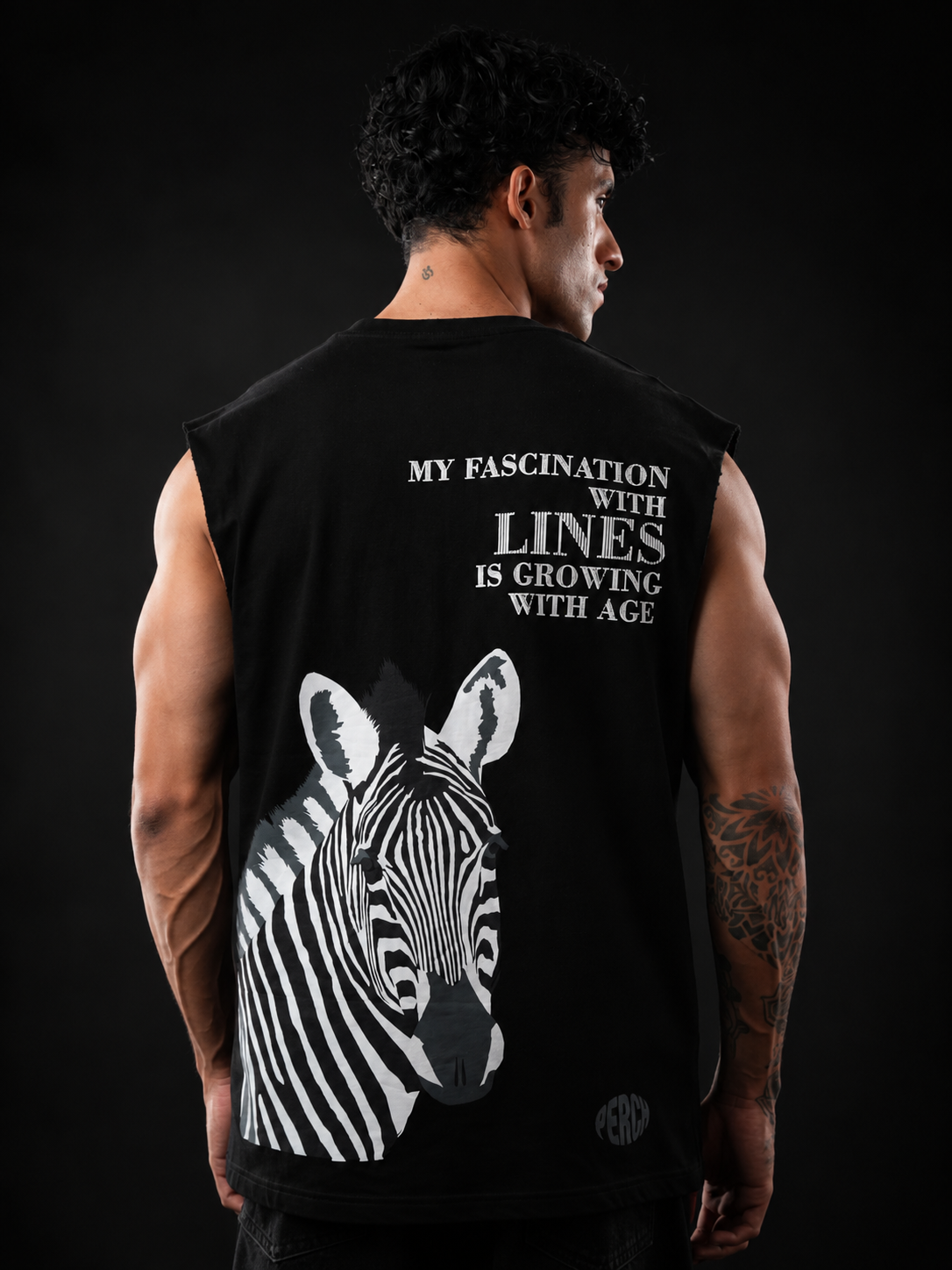 Black Zebra Print Oversized Tank Tshirt