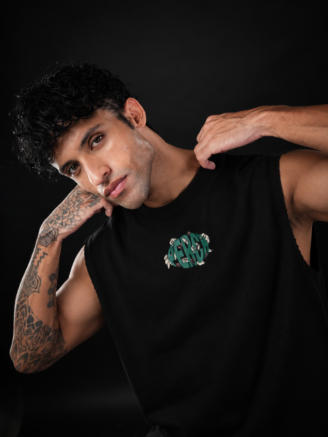 Black Snake Print Oversized Tank Tshirt