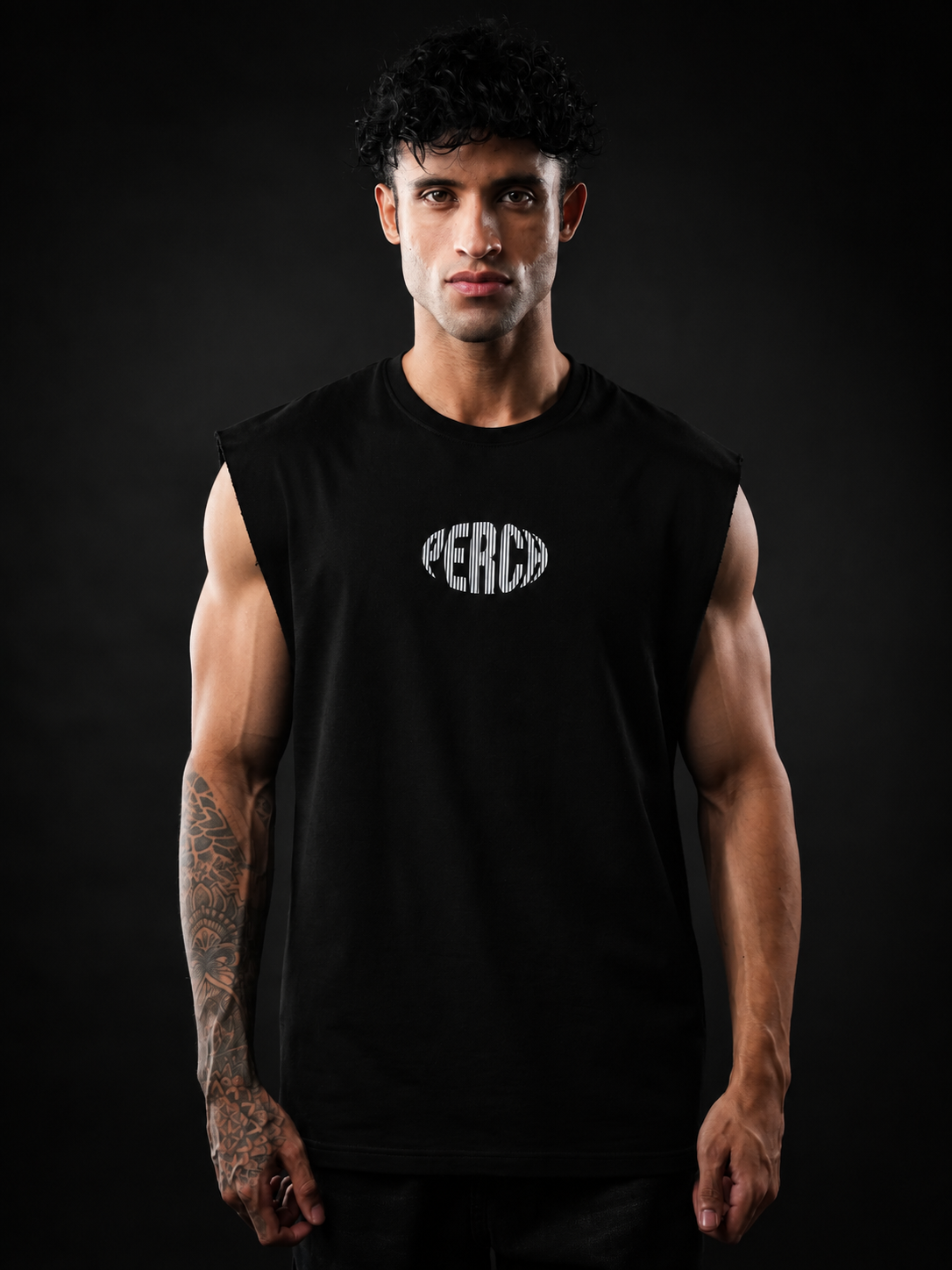 Black Zebra Print Oversized Tank Tshirt