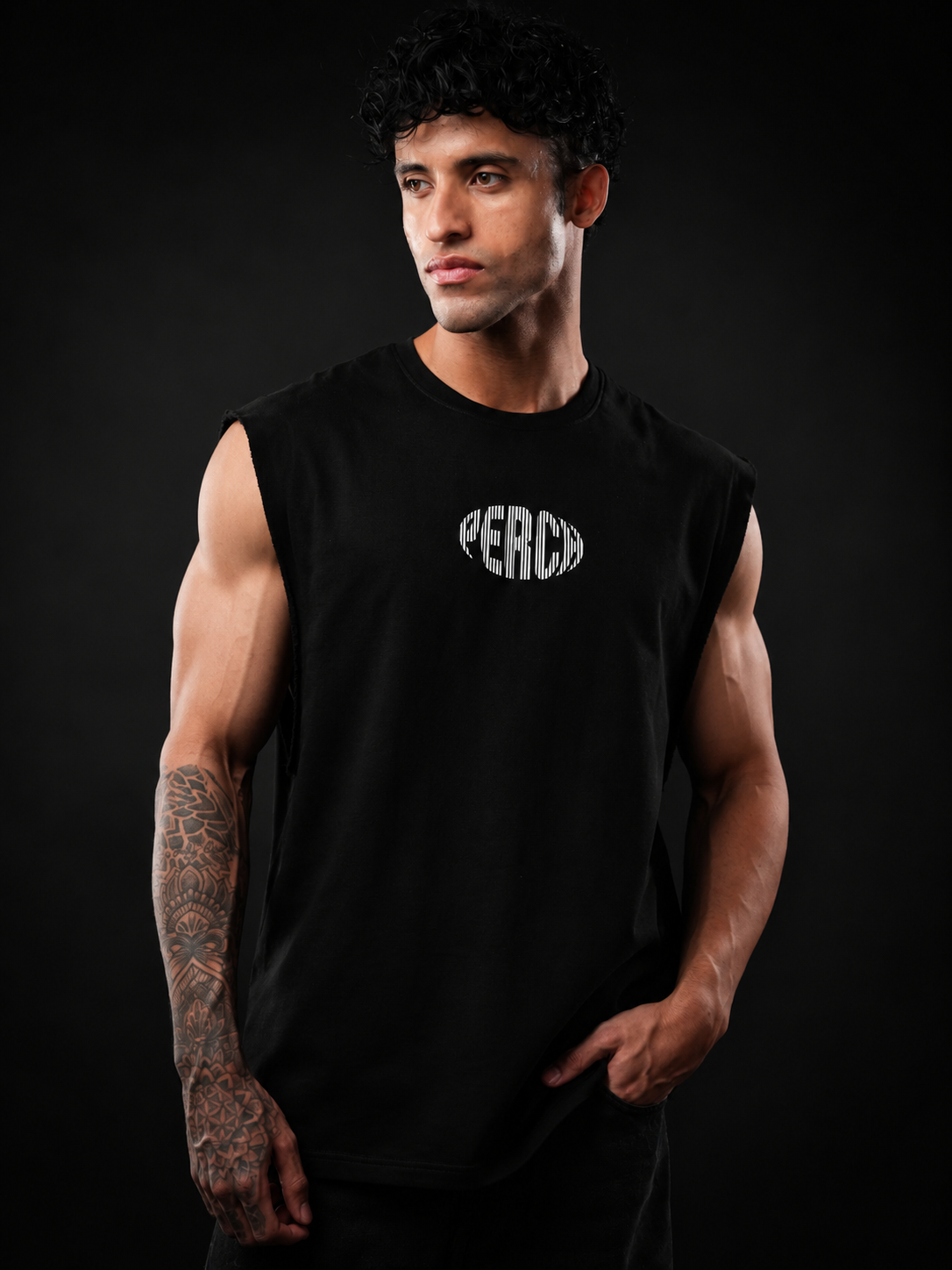Black Zebra Print Oversized Tank Tshirt