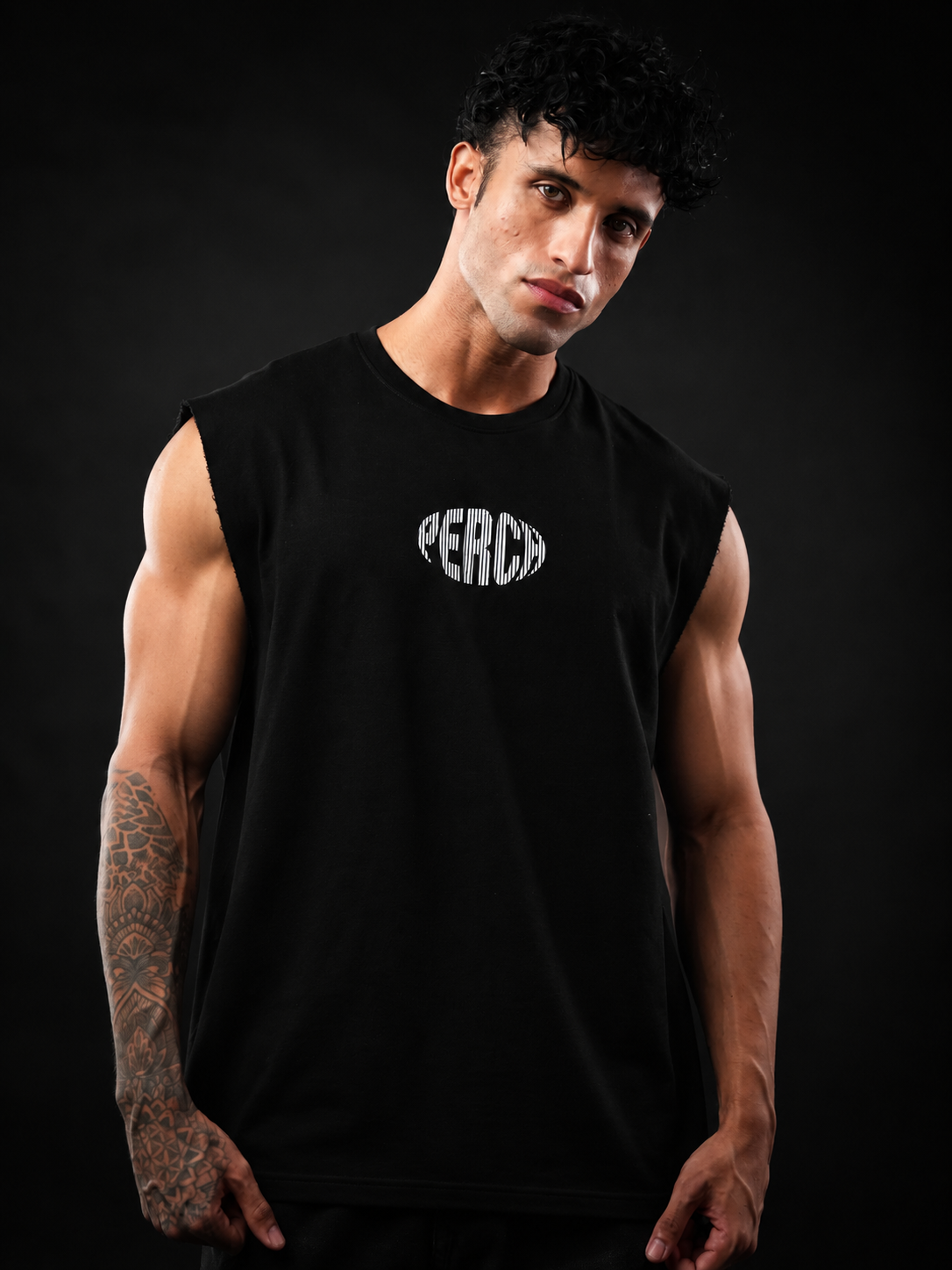 Black Zebra Print Oversized Tank Tshirt