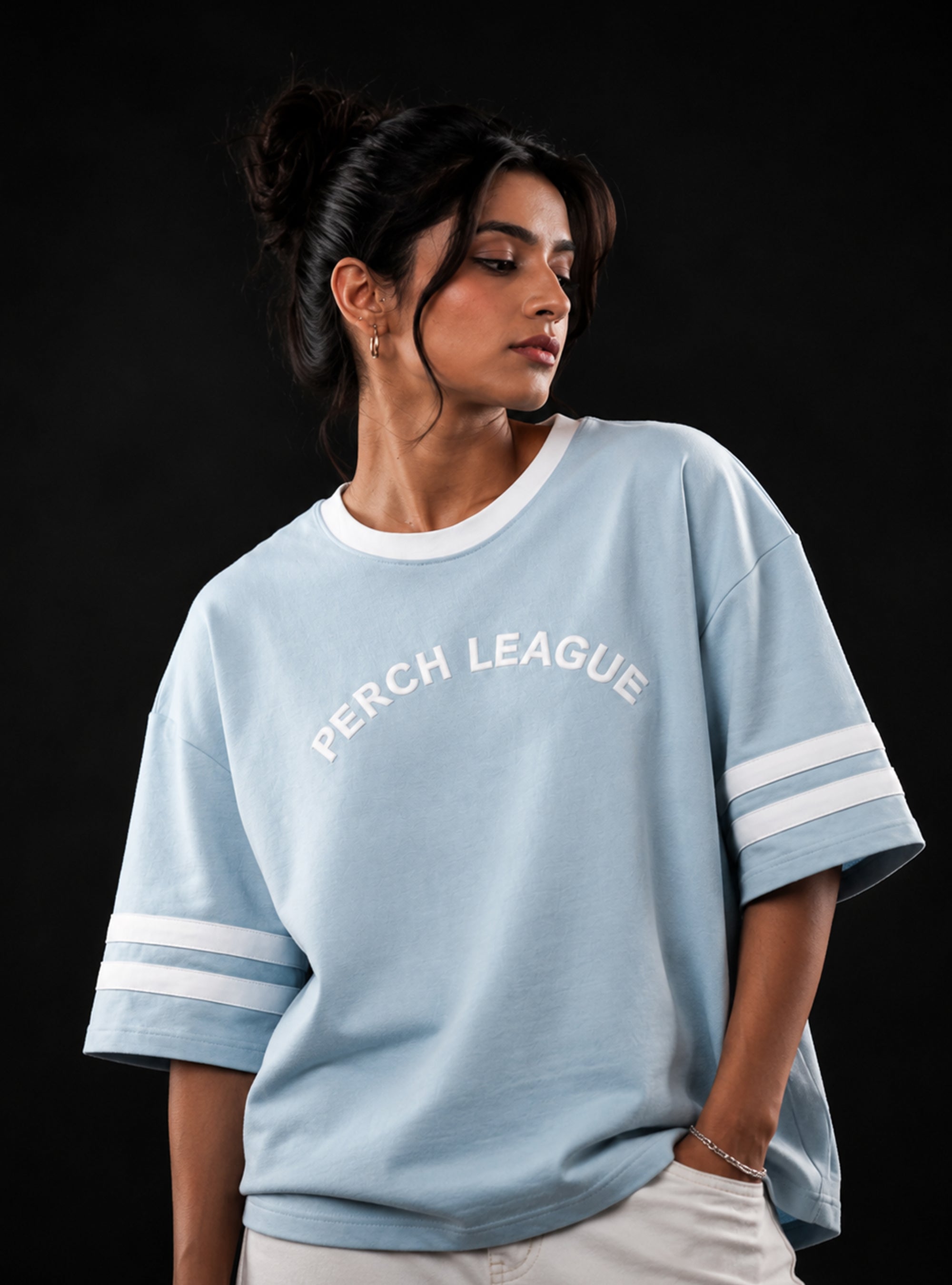 Sky Blue Perch League Oversized Tshirt