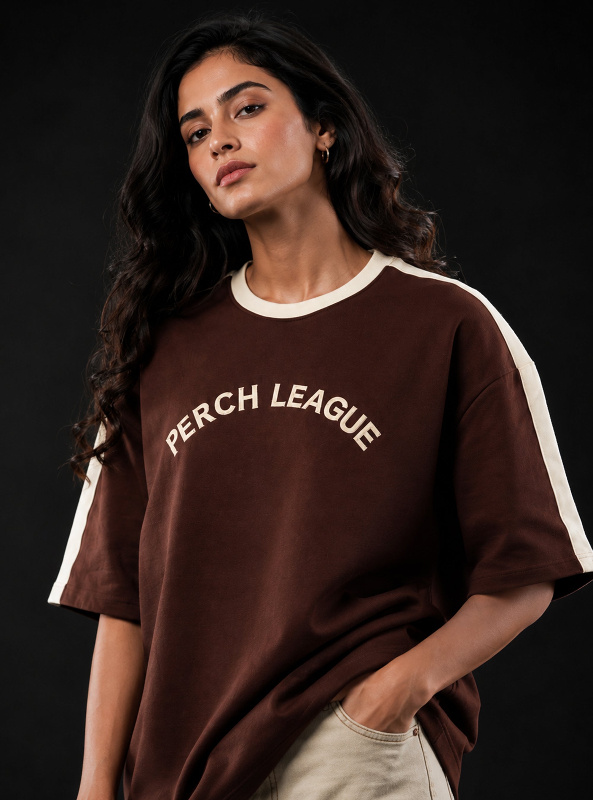 Brown Perch League Oversized Tshirt