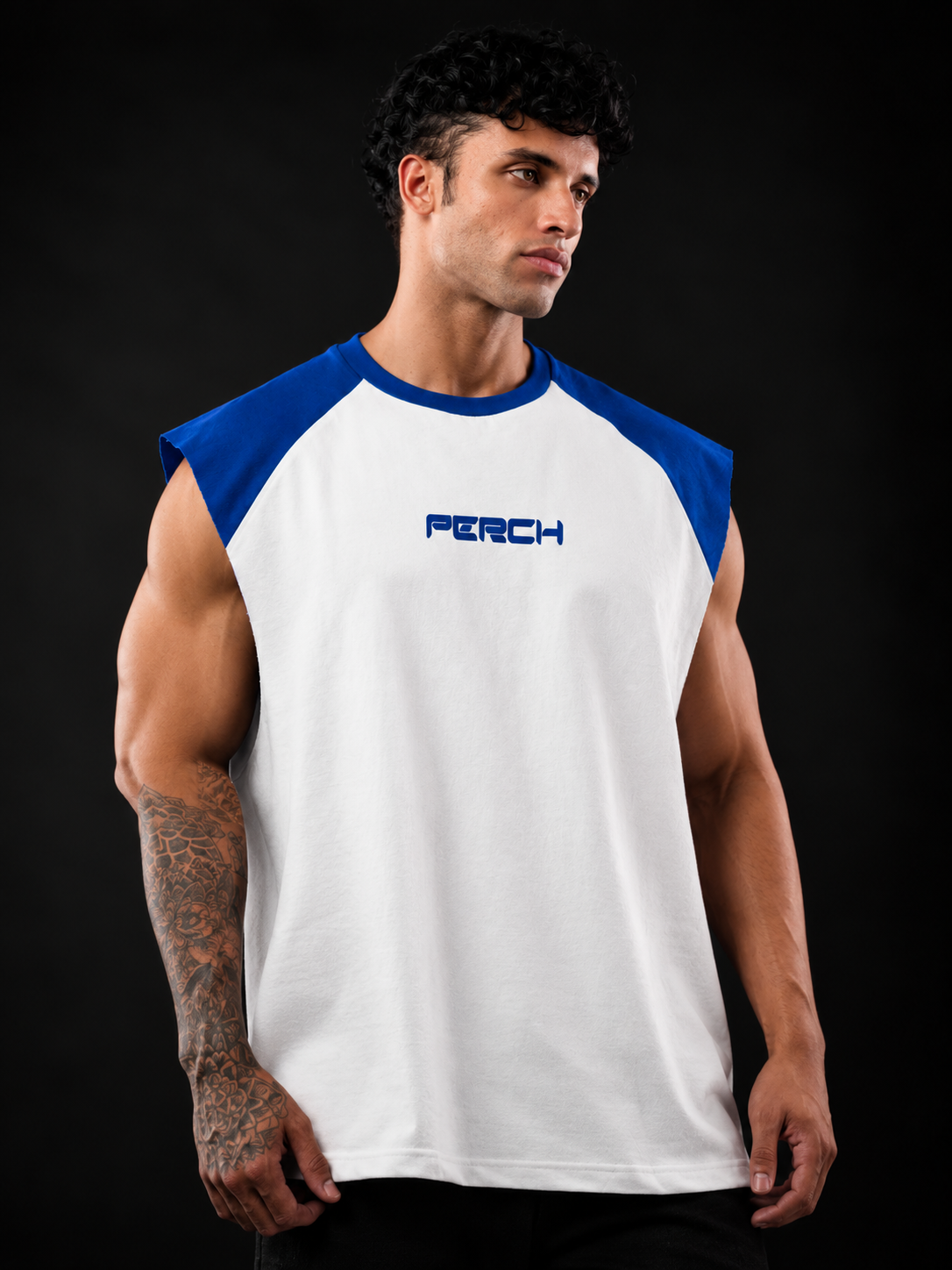 Royal Blue Raglan Sleeve Oversized Tank Tshirt