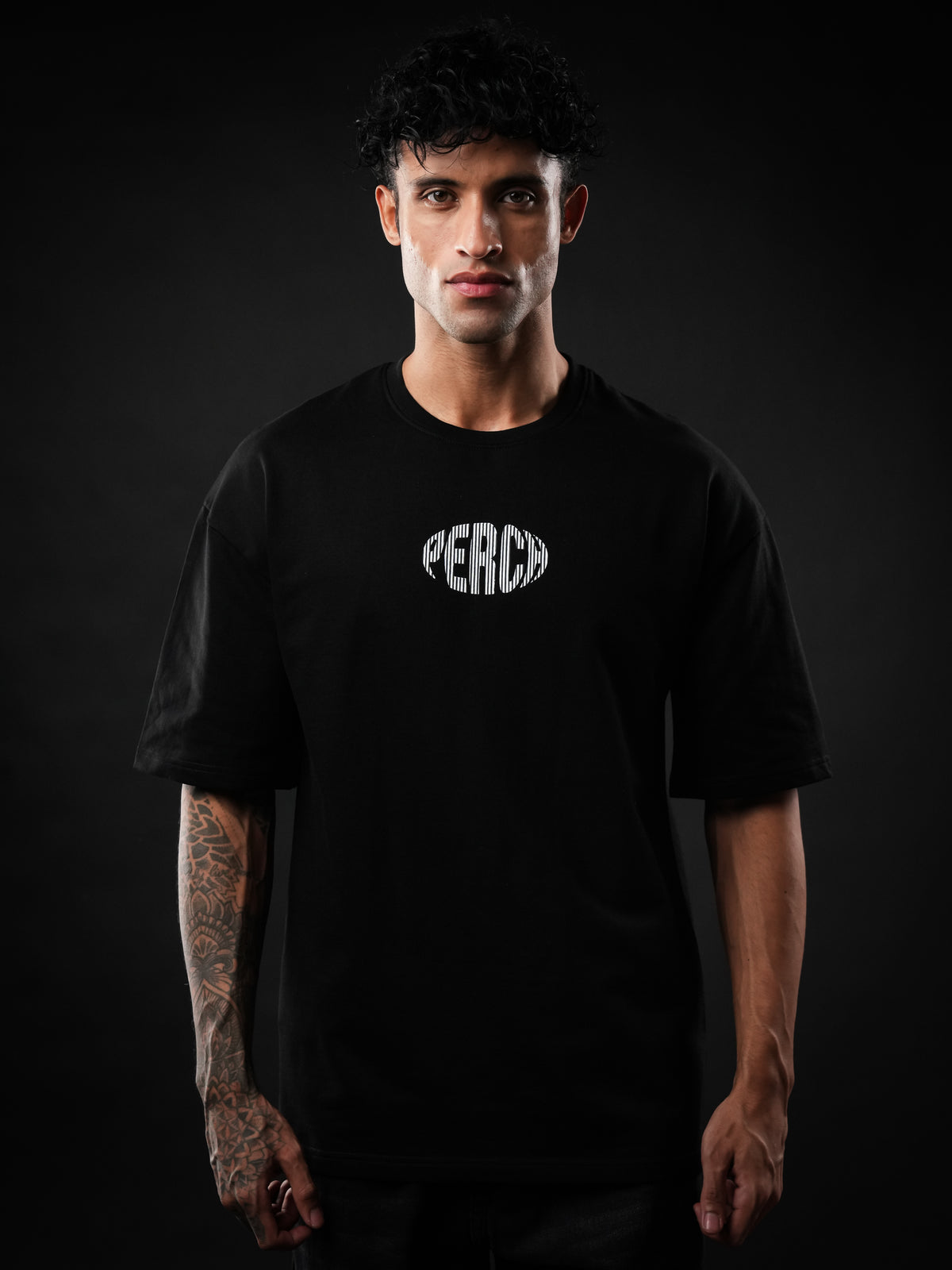 Black Zebra Print Oversized Tshirt