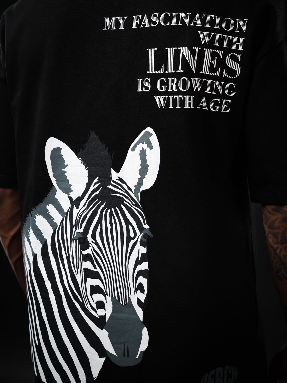 Black Zebra Print Oversized Tshirt