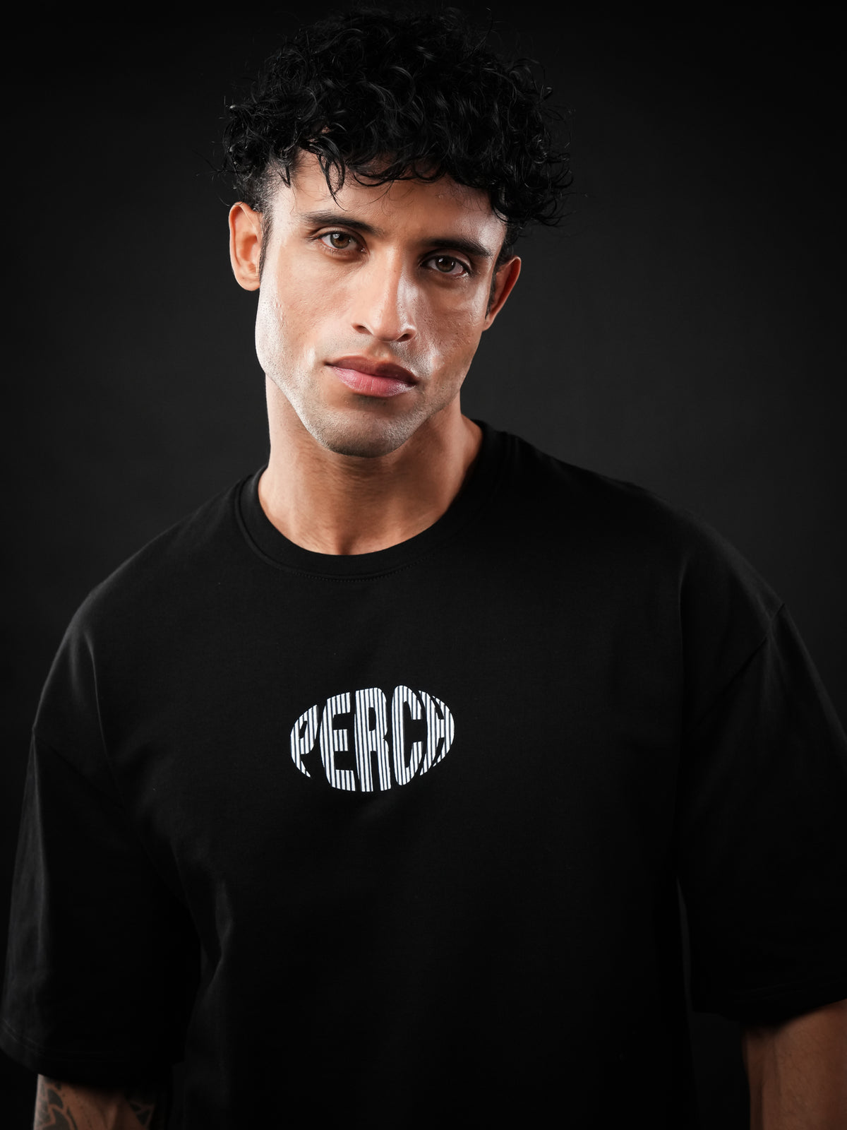 Black Zebra Print Oversized Tshirt