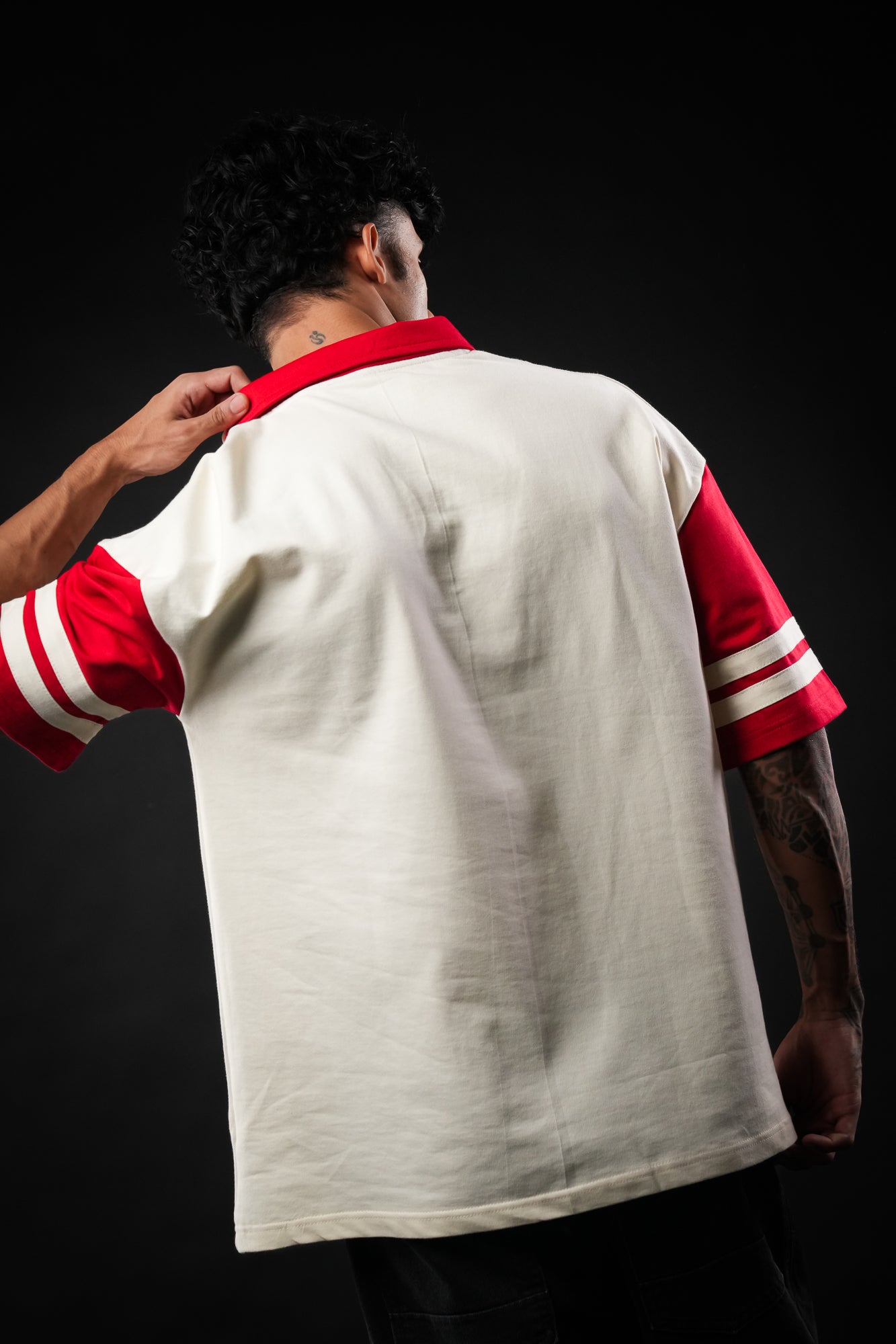 Red Perch Racing Cotton Oversized Polo Tshirt for Men & Women