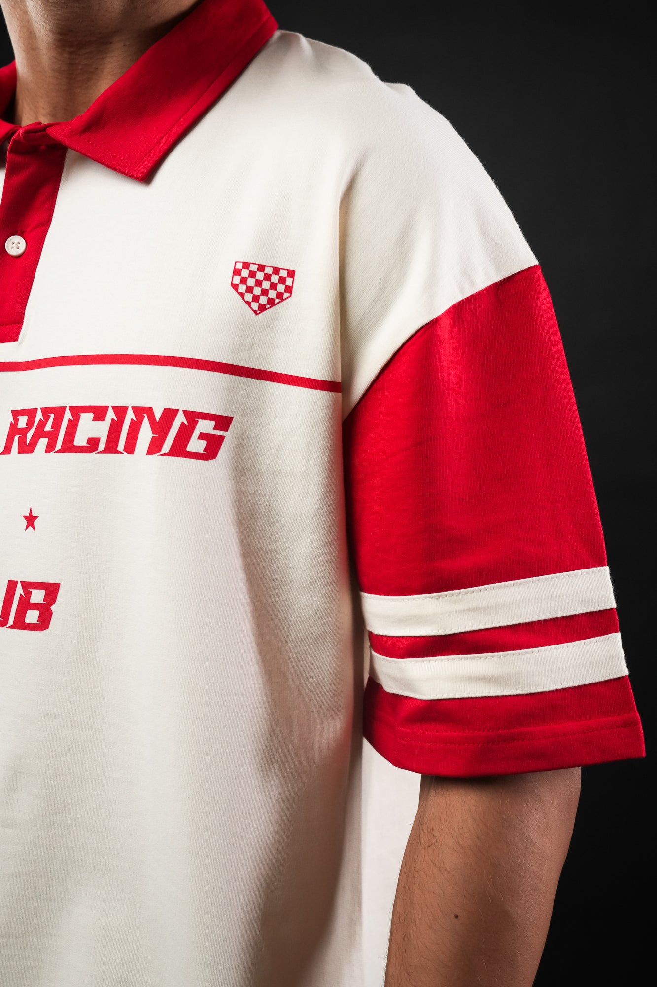 Red Perch Racing Oversized Polo Tshirt