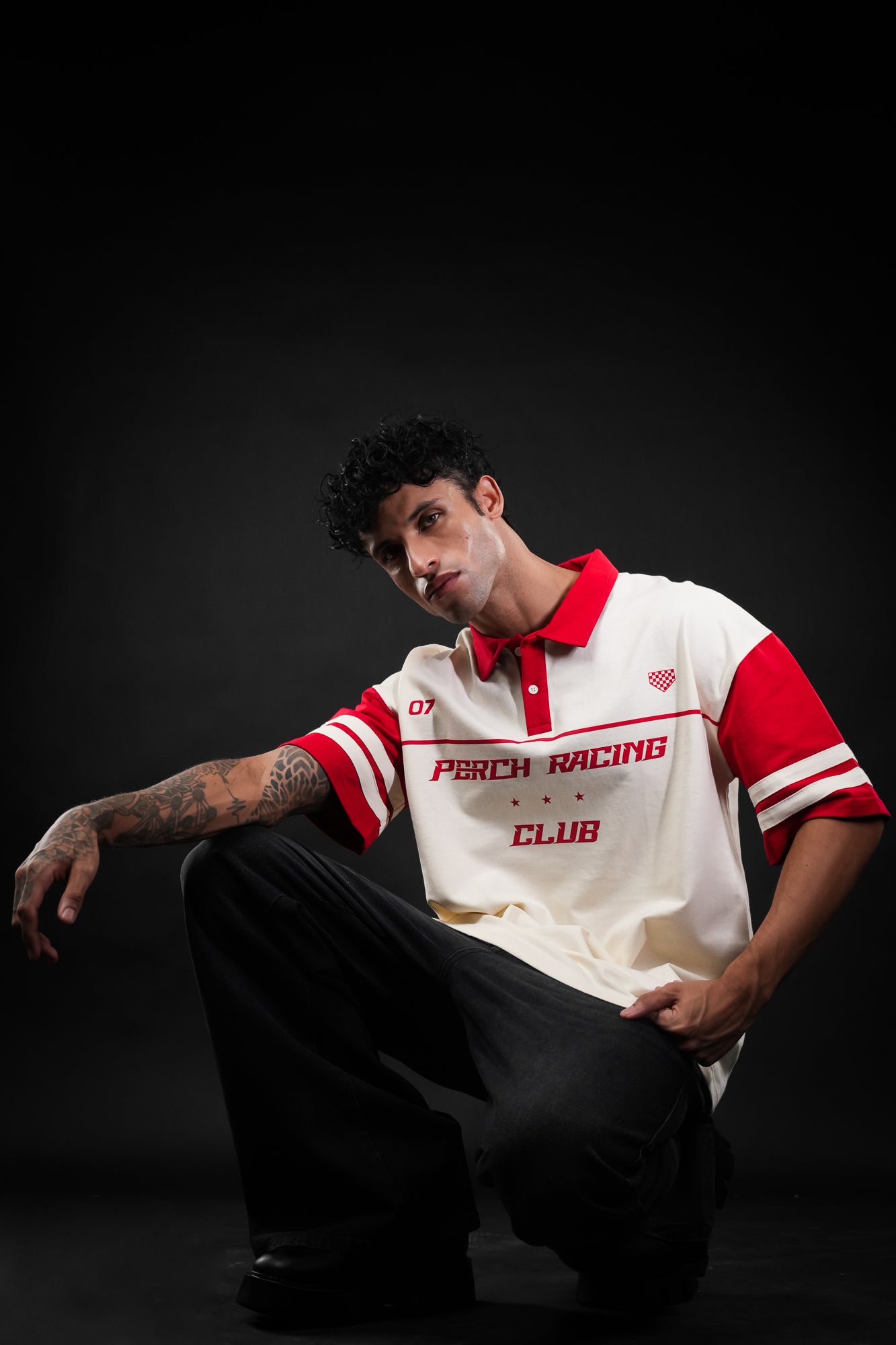 Red Perch Racing Oversized Polo Tshirt