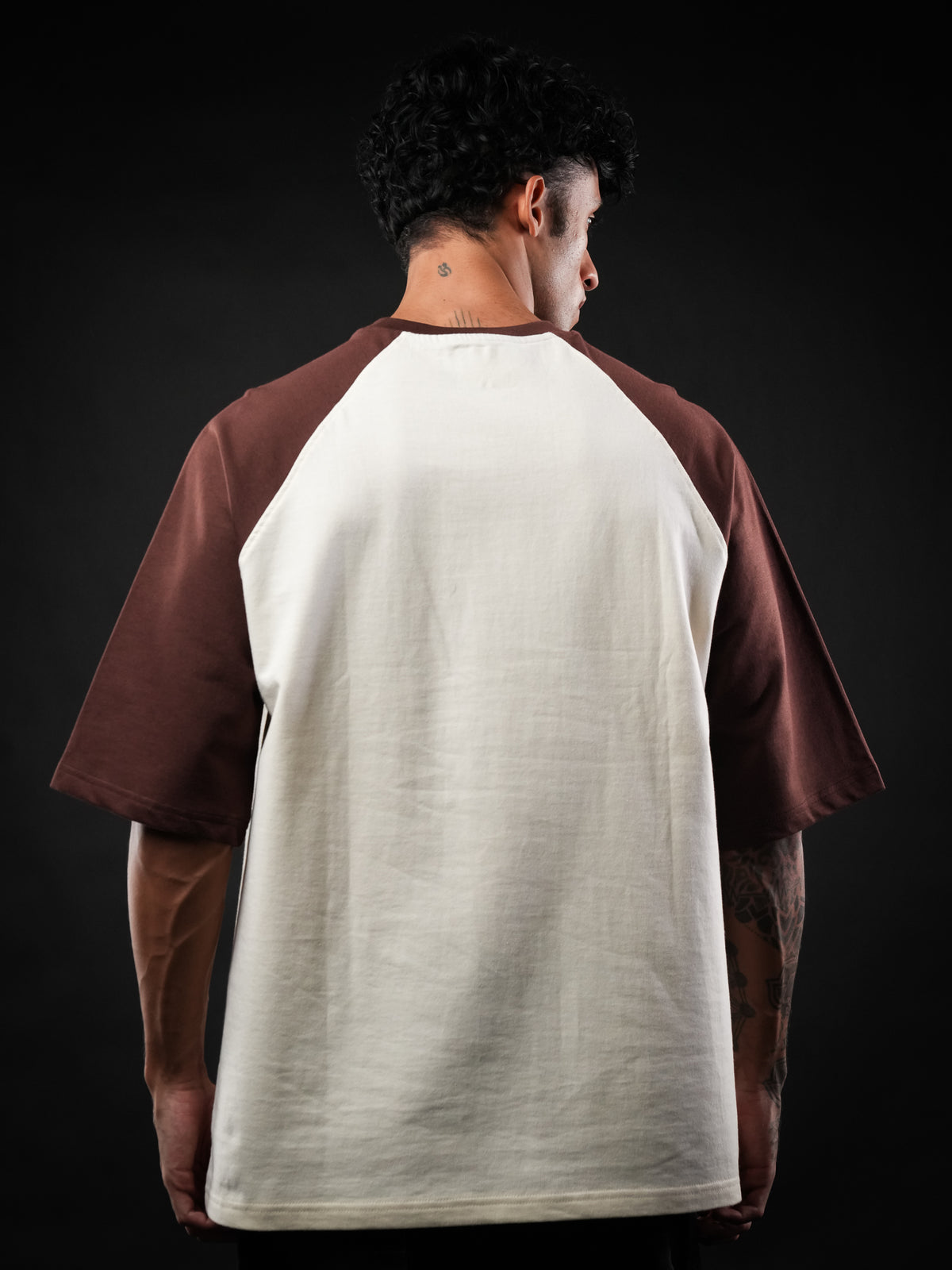 Brown Raglan Sleeve Oversized Tshirt