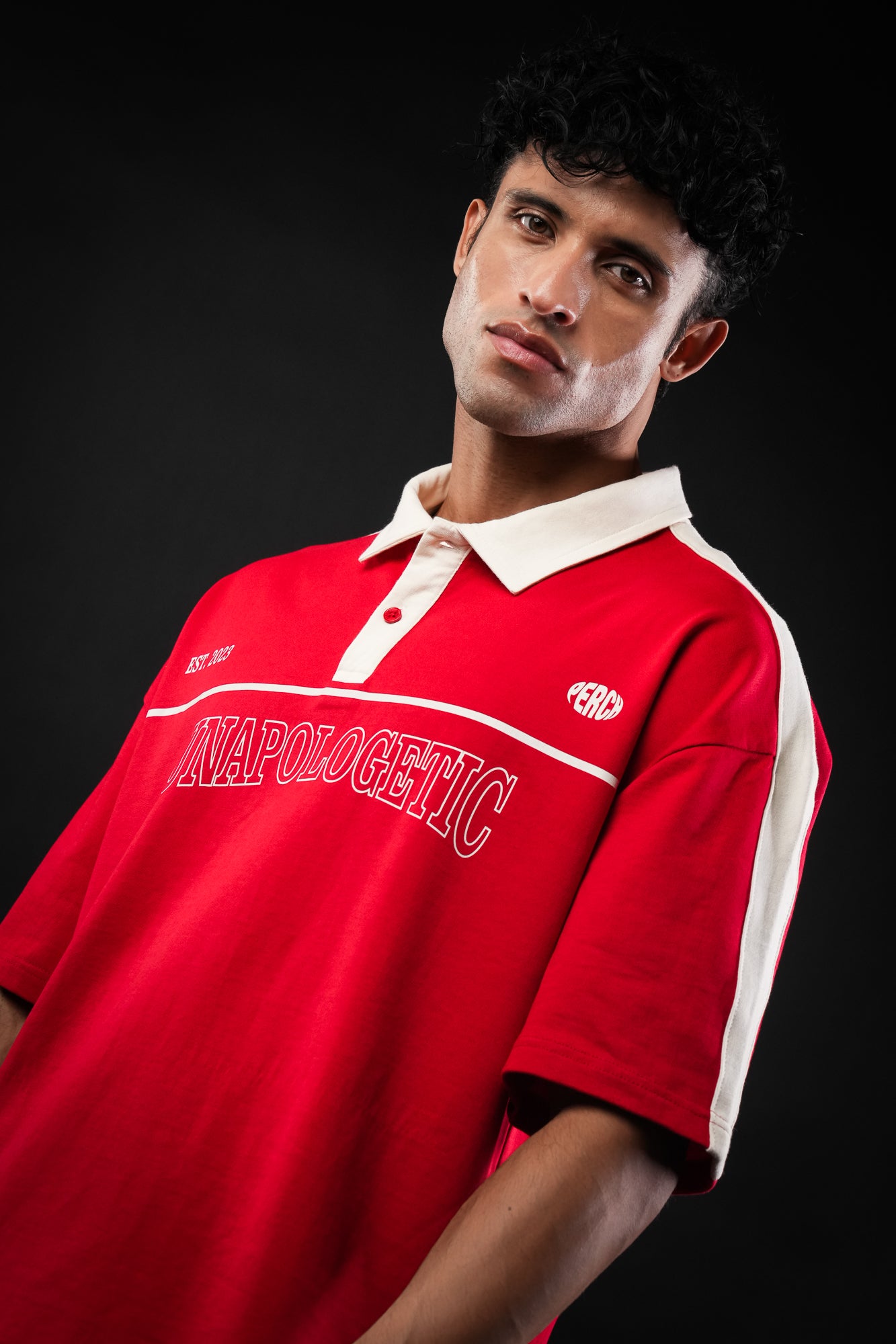 Red Unapologetic Oversized Polo Tshirt