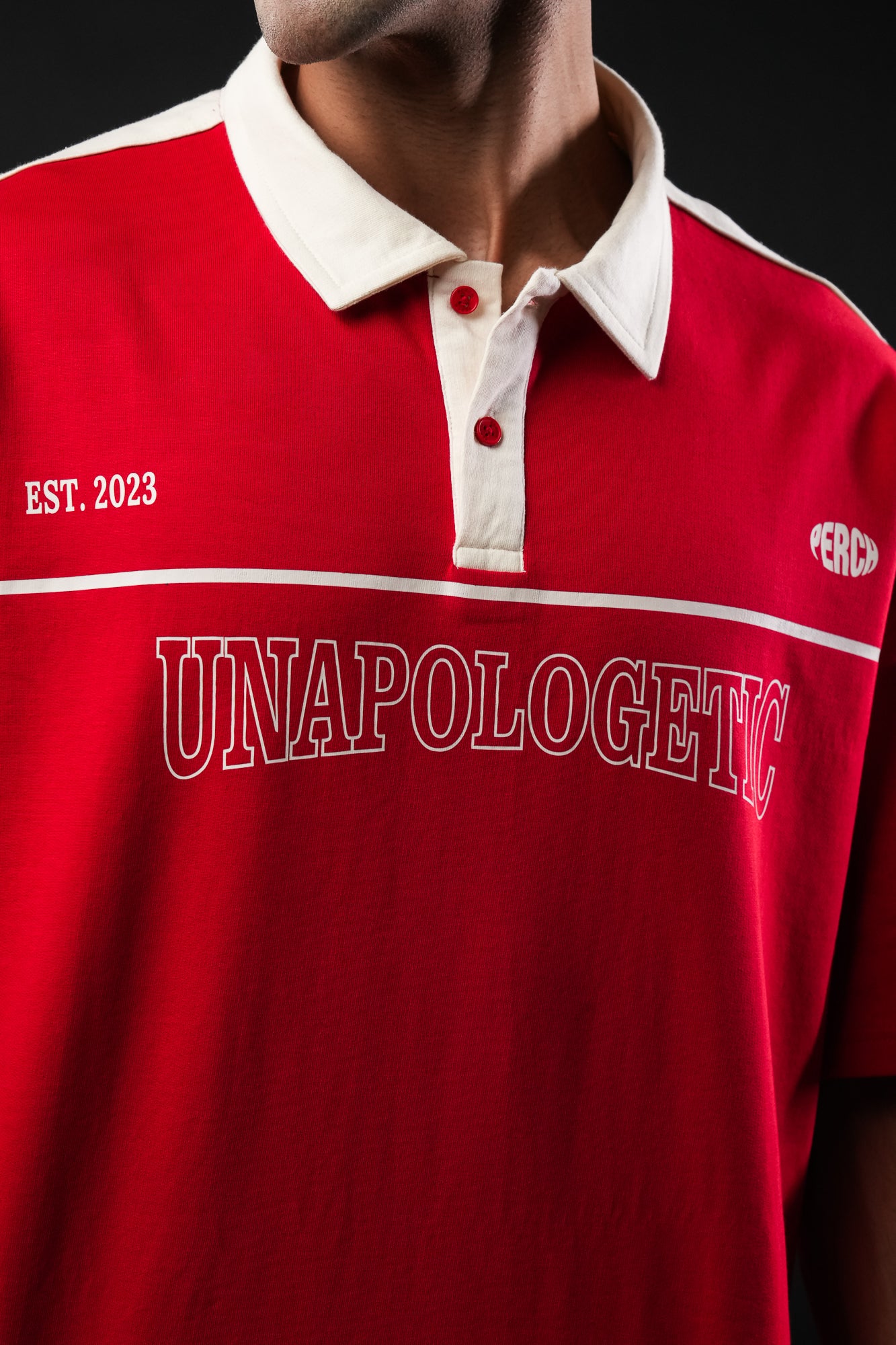 Red Unapologetic Oversized Polo Tshirt