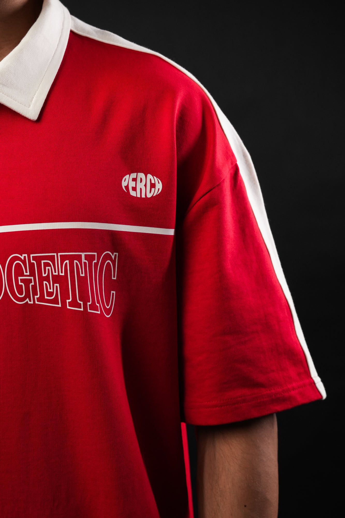 Red Unapologetic Oversized Polo Tshirt