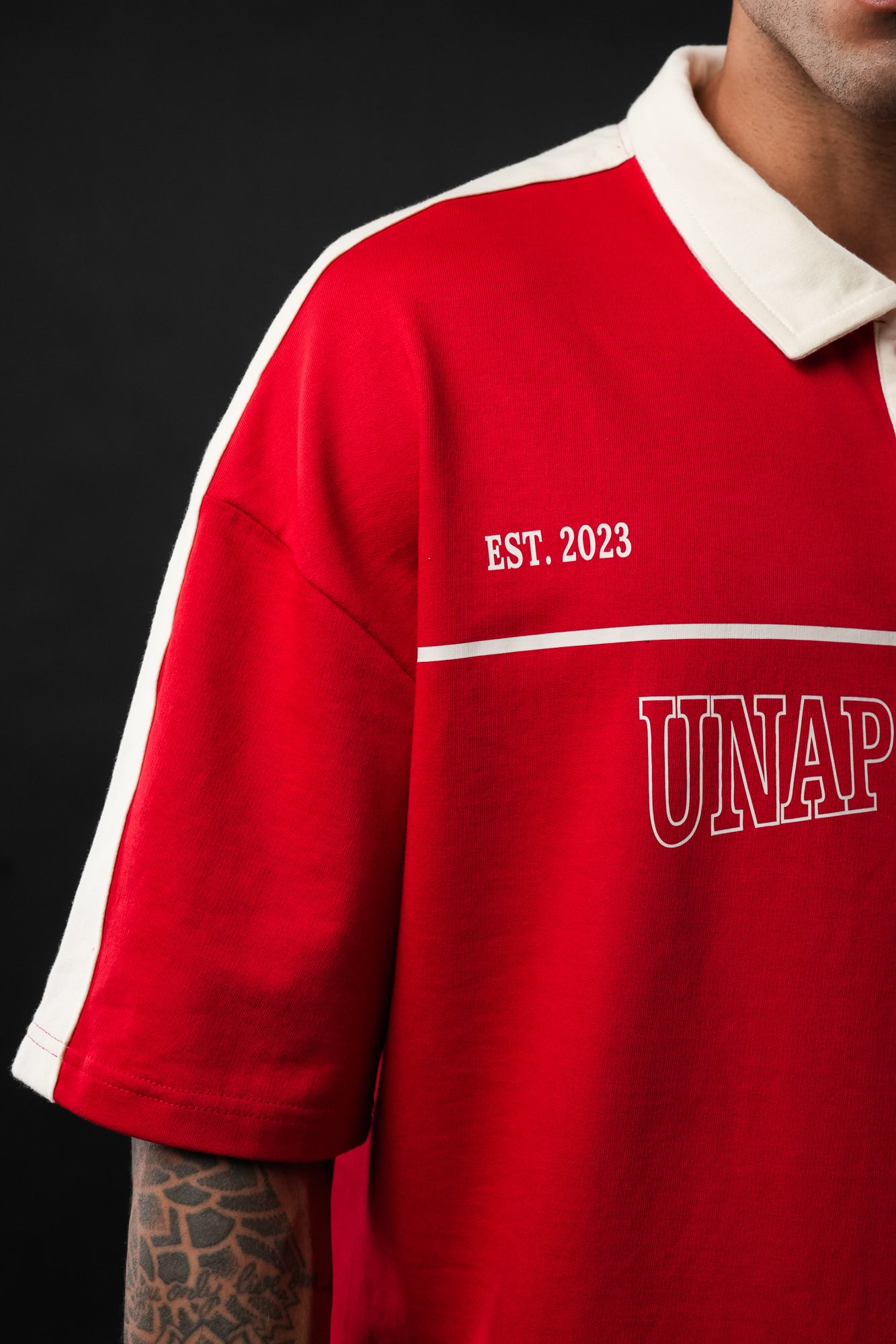 Red Unapologetic Oversized Polo Tshirt