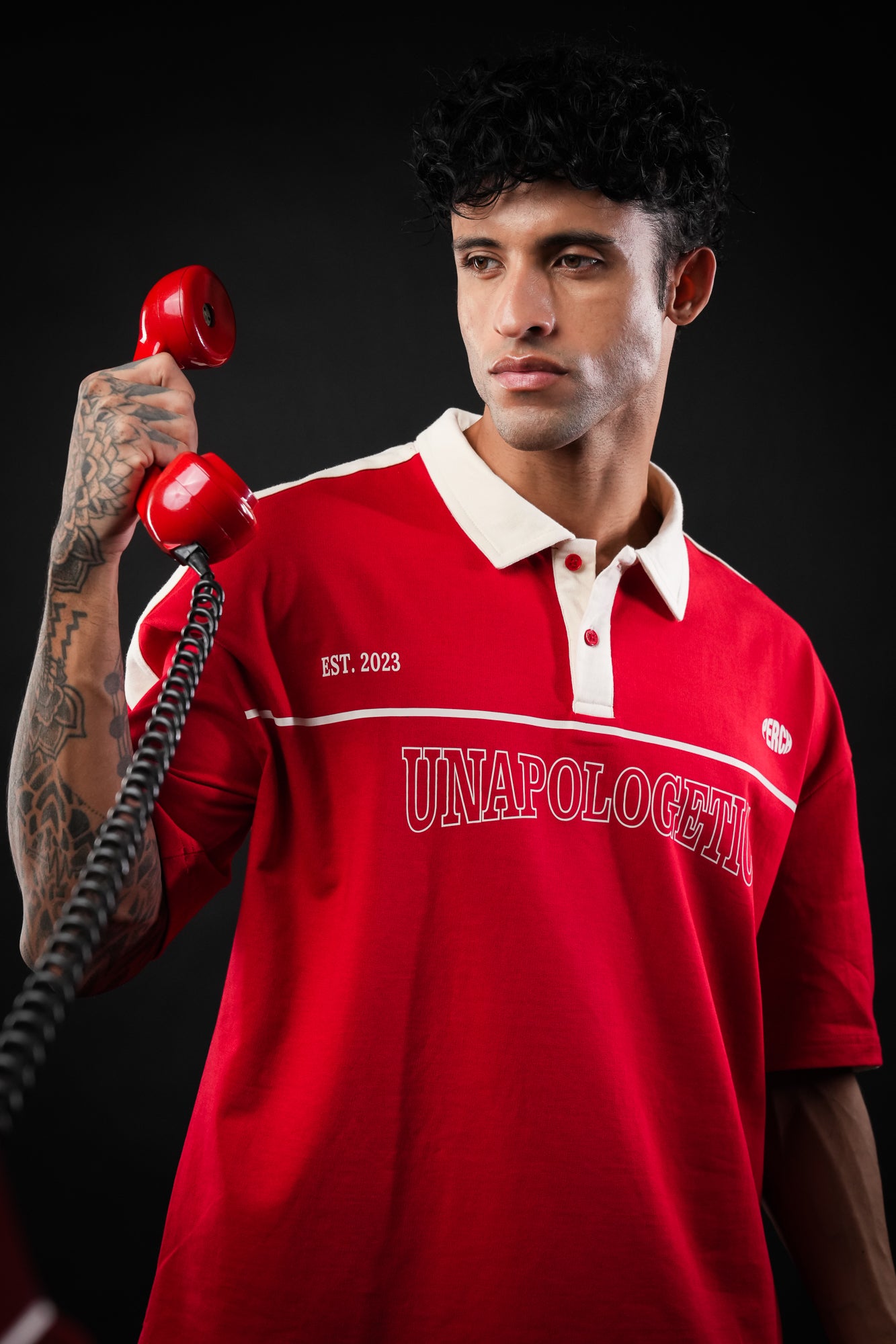 Red Unapologetic Oversized Polo Tshirt
