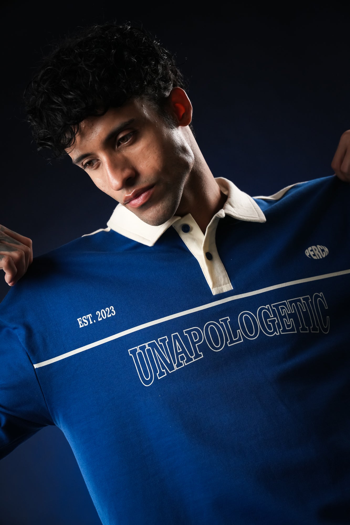Royal Blue Unapologetic Oversized Polo Tshirt