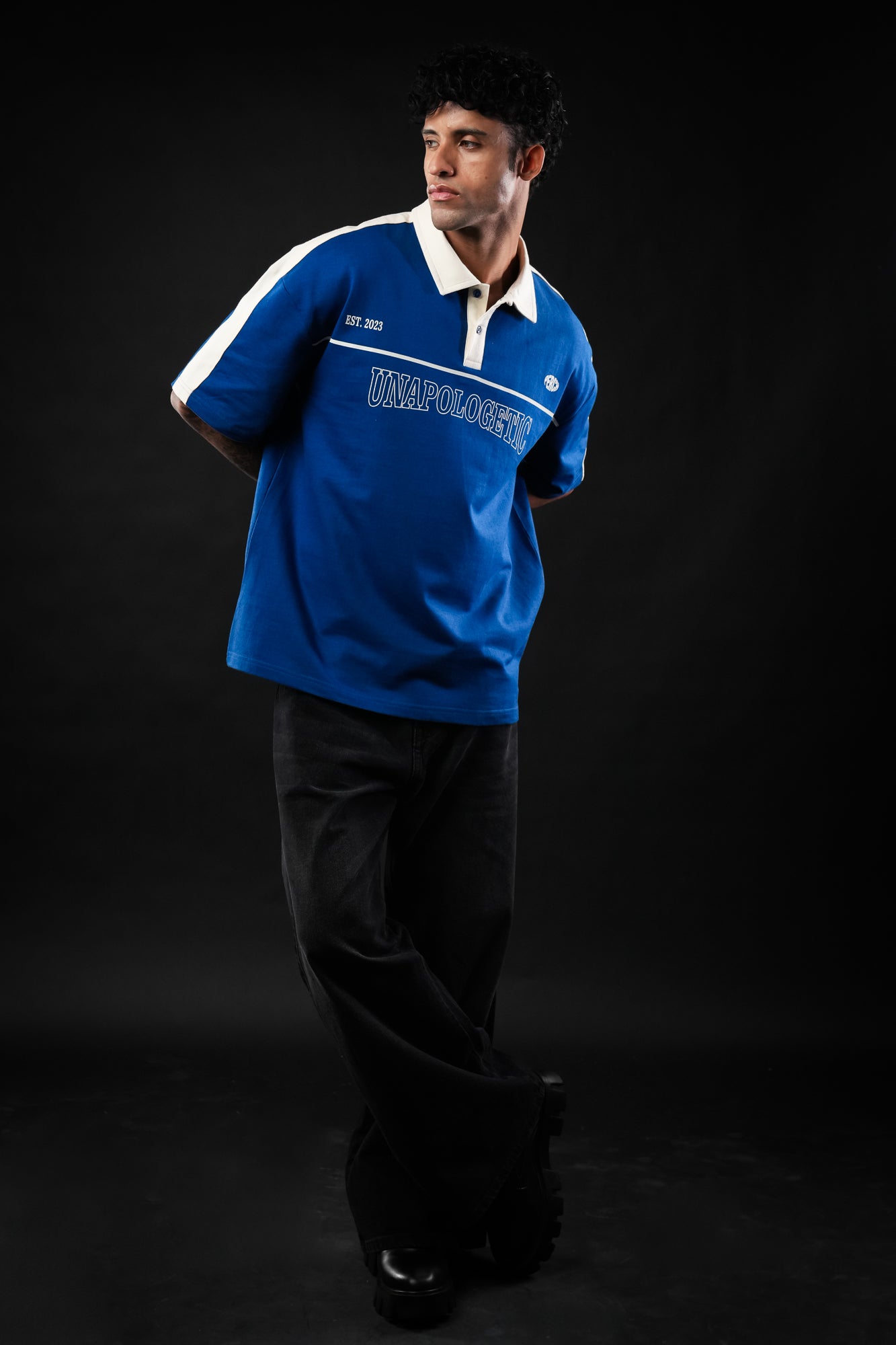 Royal Blue Unapologetic Oversized Polo Tshirt