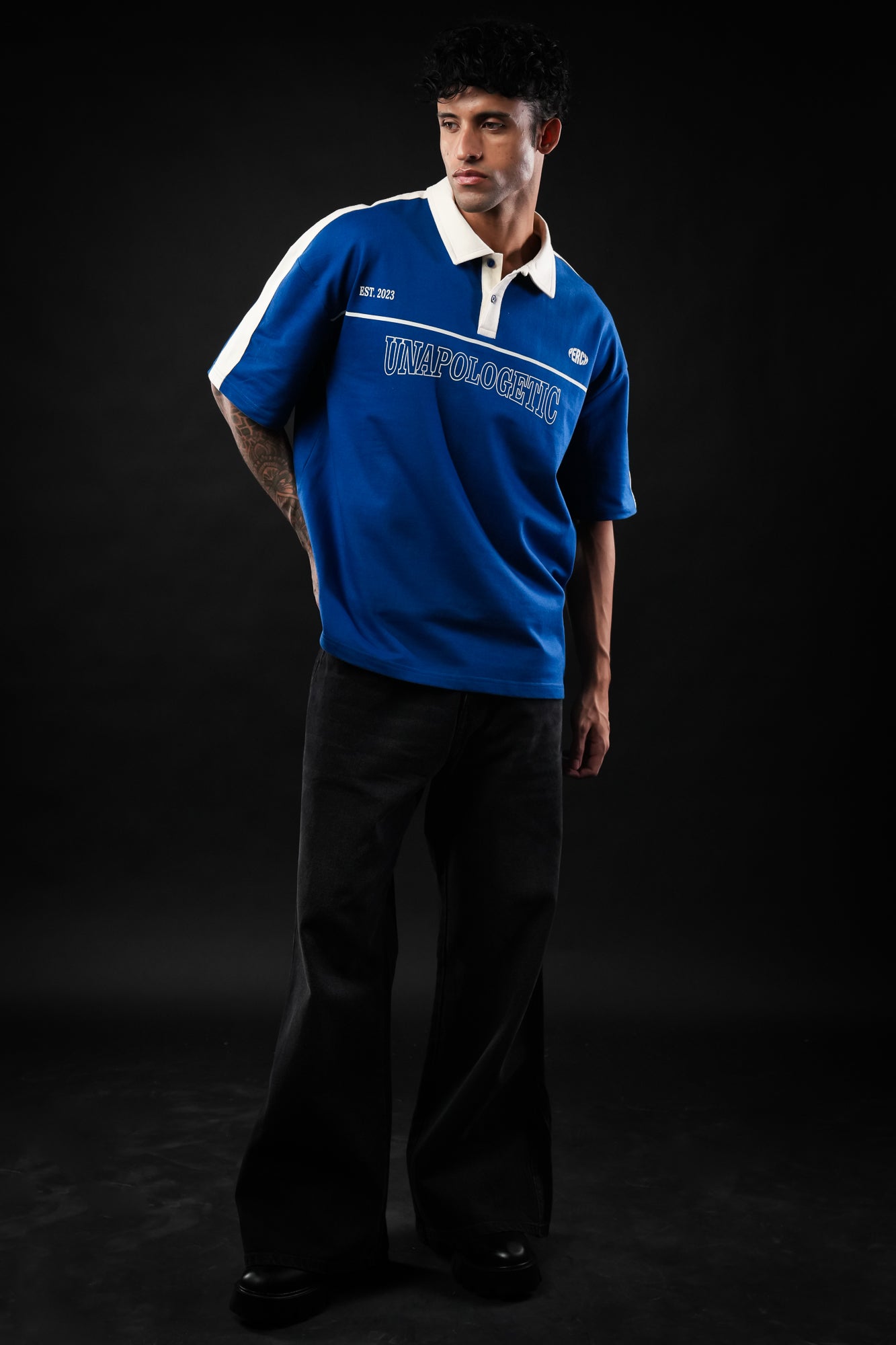 Royal Blue Unapologetic Oversized Polo Tshirt