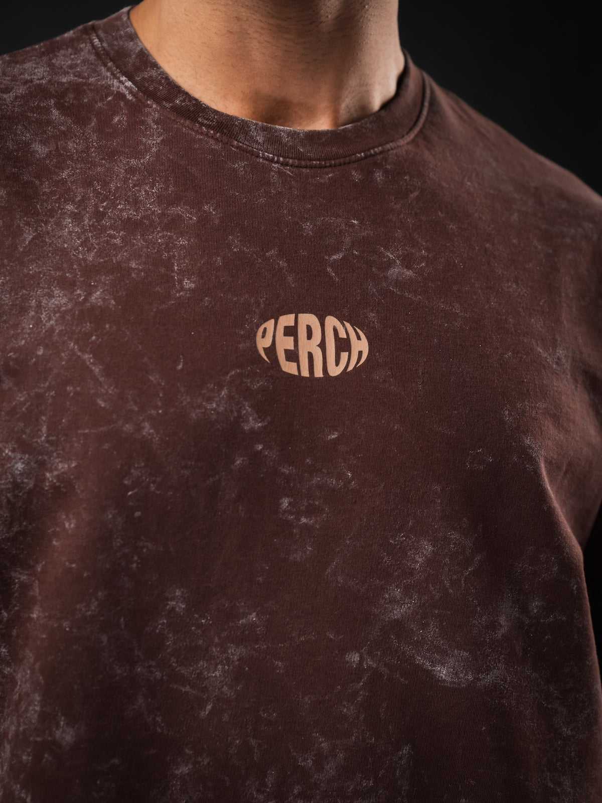 Brown Acid Wash Oversized Tshirt