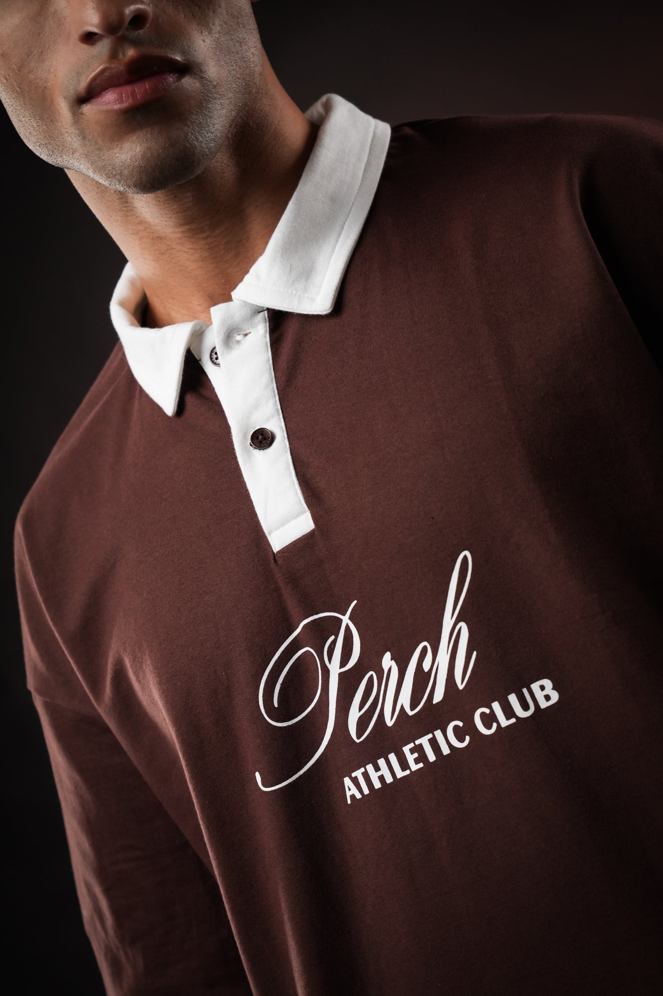 Brown Perch Club Cotton Oversized Polo Tshirt for Men & Women