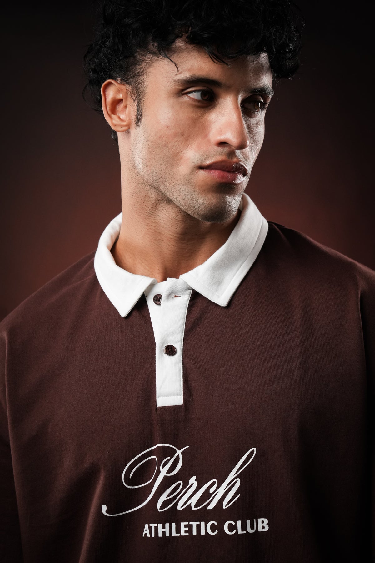 Brown Perch Club Cotton Oversized Polo Tshirt for Men & Women