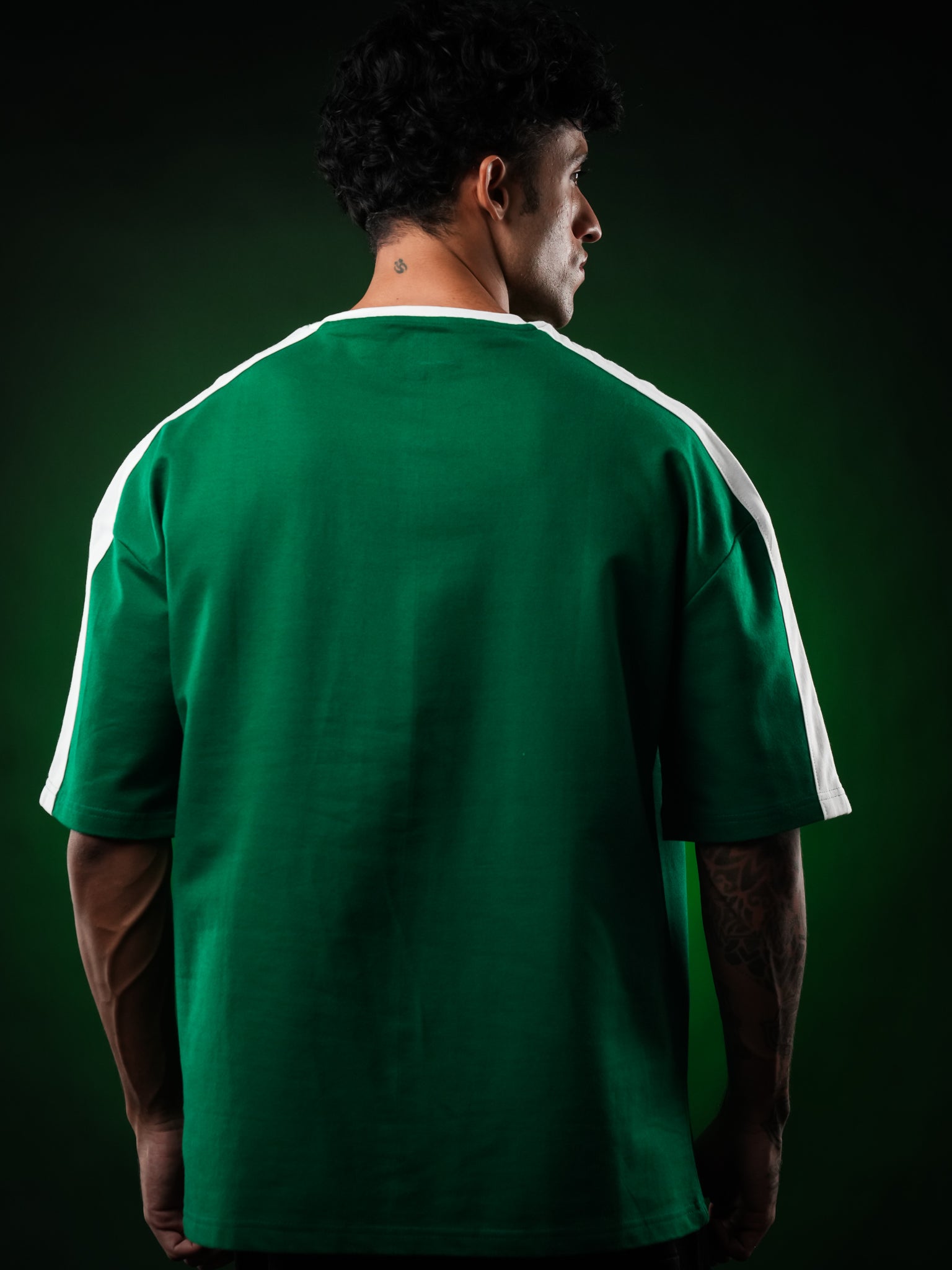 Forest Green Perch League Cotton Oversized Tshirt for Men & Women