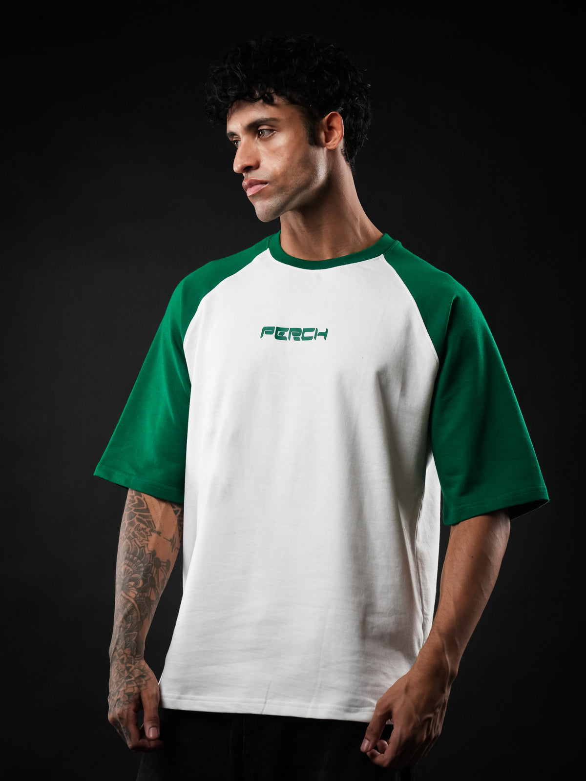 Forest Green Raglan Sleeve Oversized Tshirt