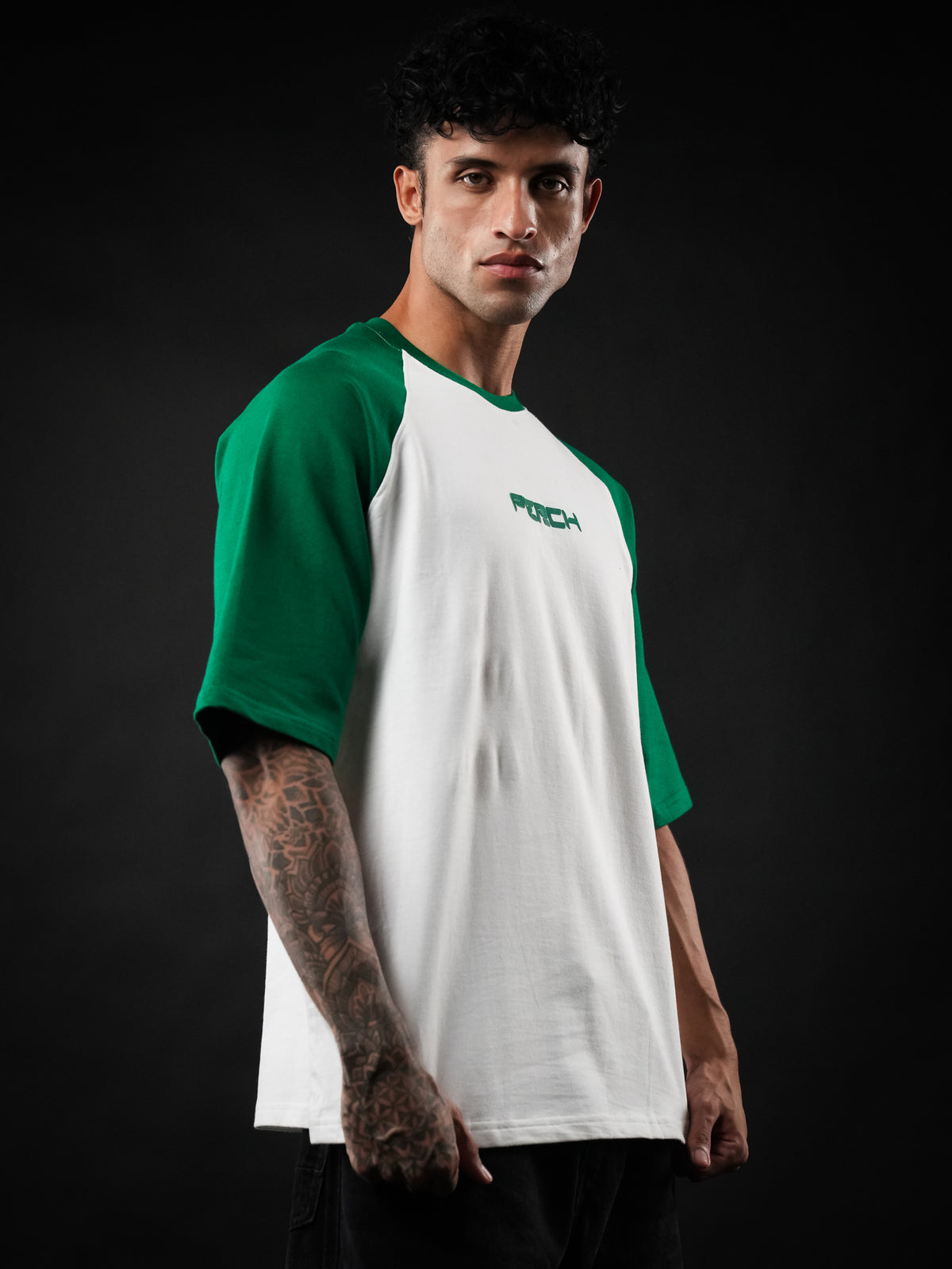 Forest Green Raglan Sleeve Oversized Tshirt