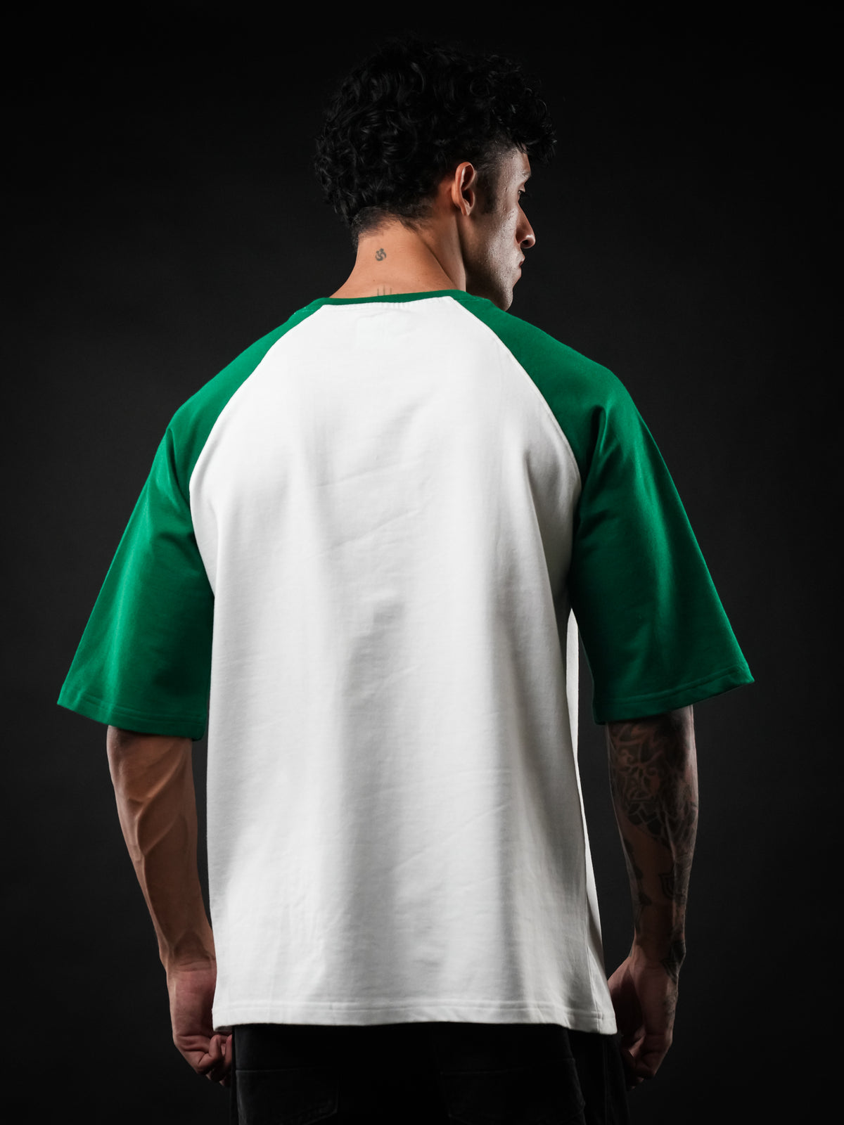 Forest Green Raglan Sleeve Oversized Tshirt