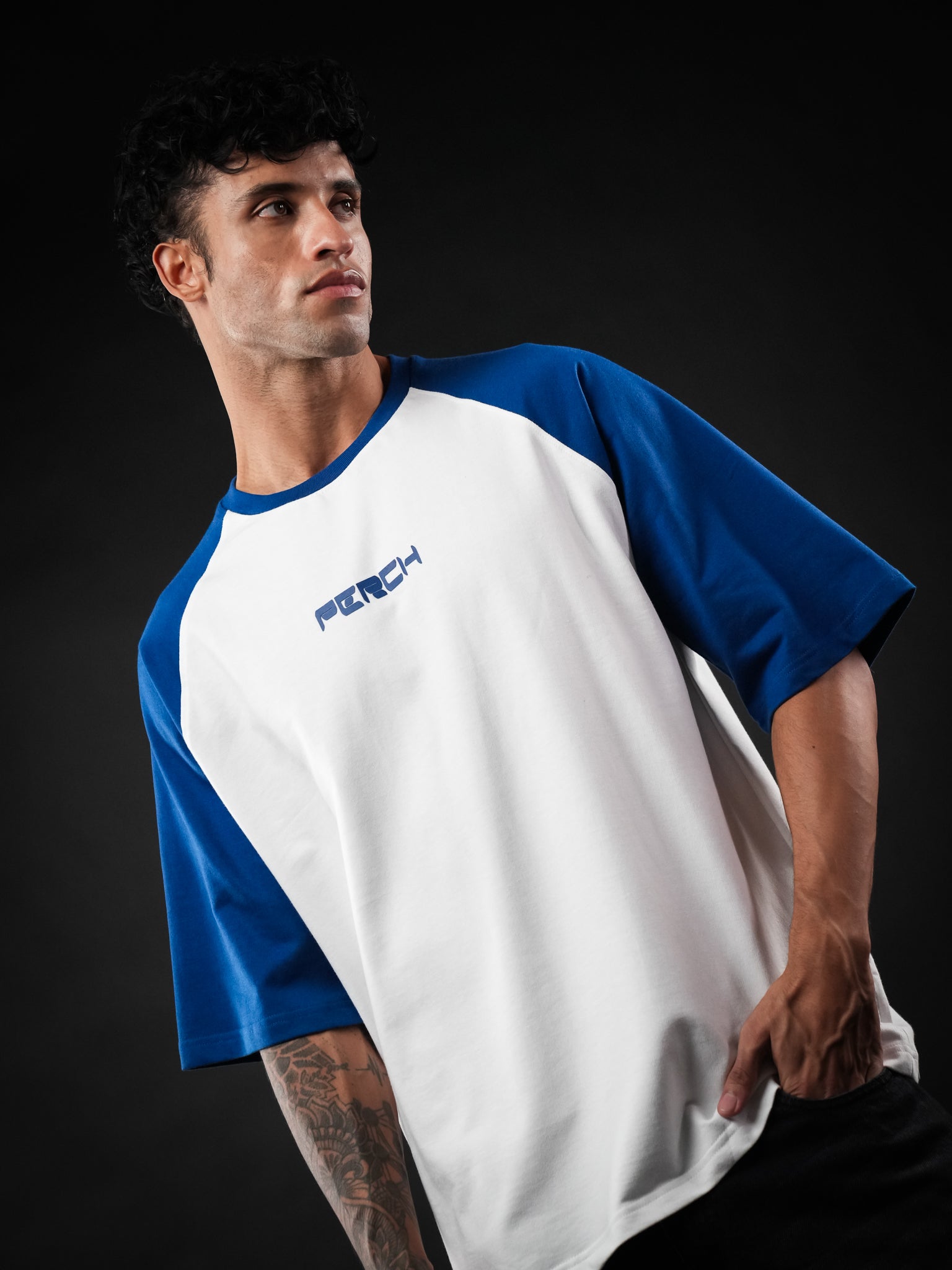 Royal Blue Raglan Sleeve Oversized Tshirt