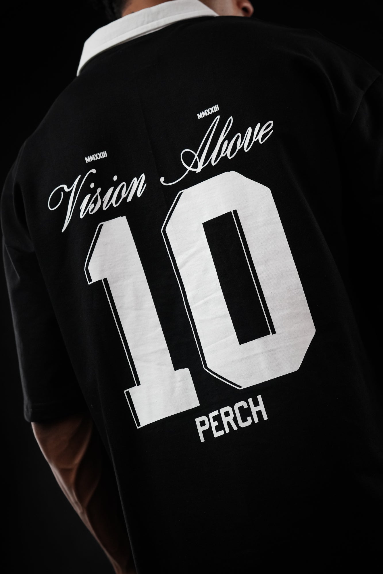 Black Perch Club Oversized Polo Tshirt