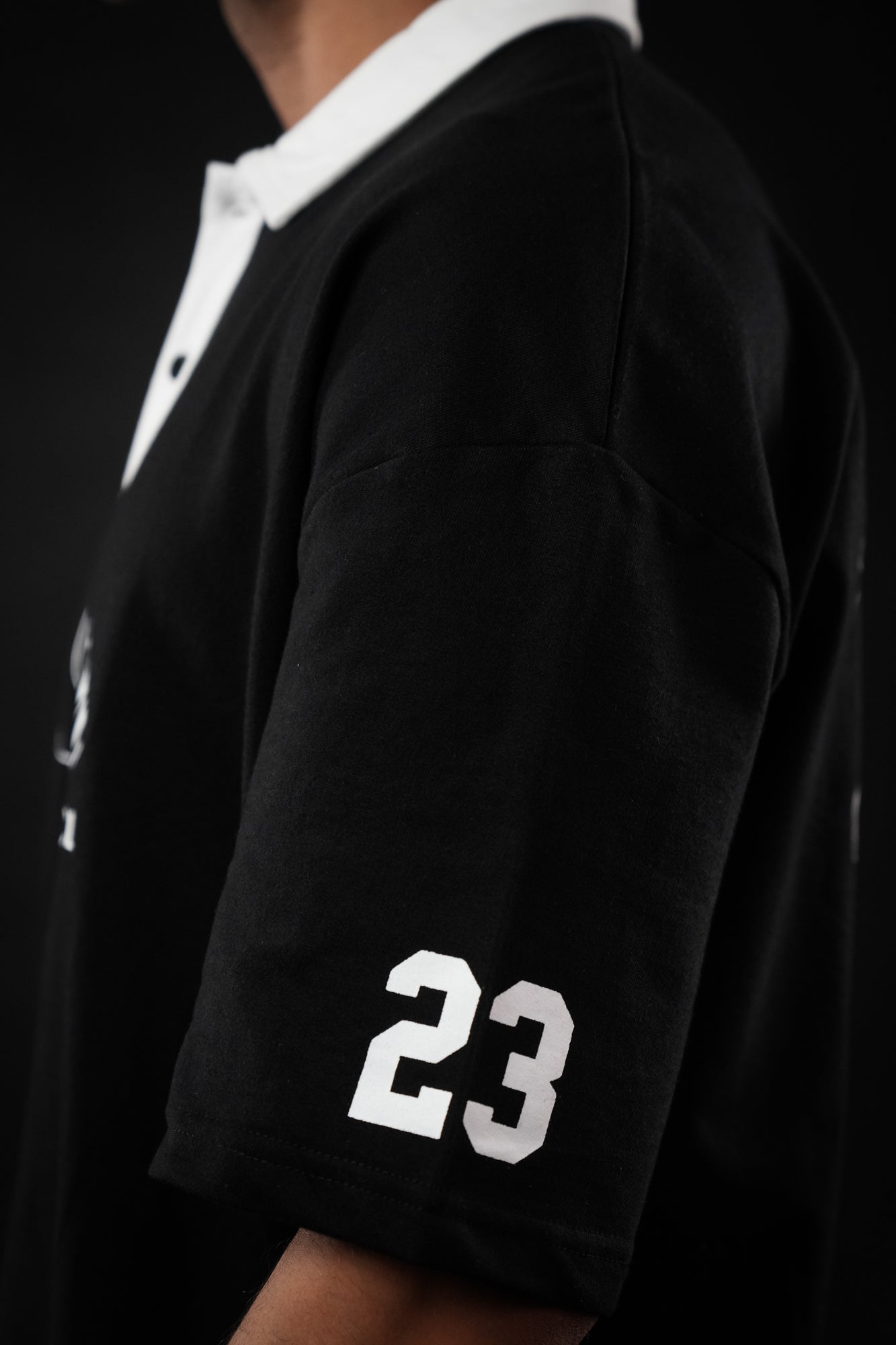 Black Perch Club Oversized Polo Tshirt