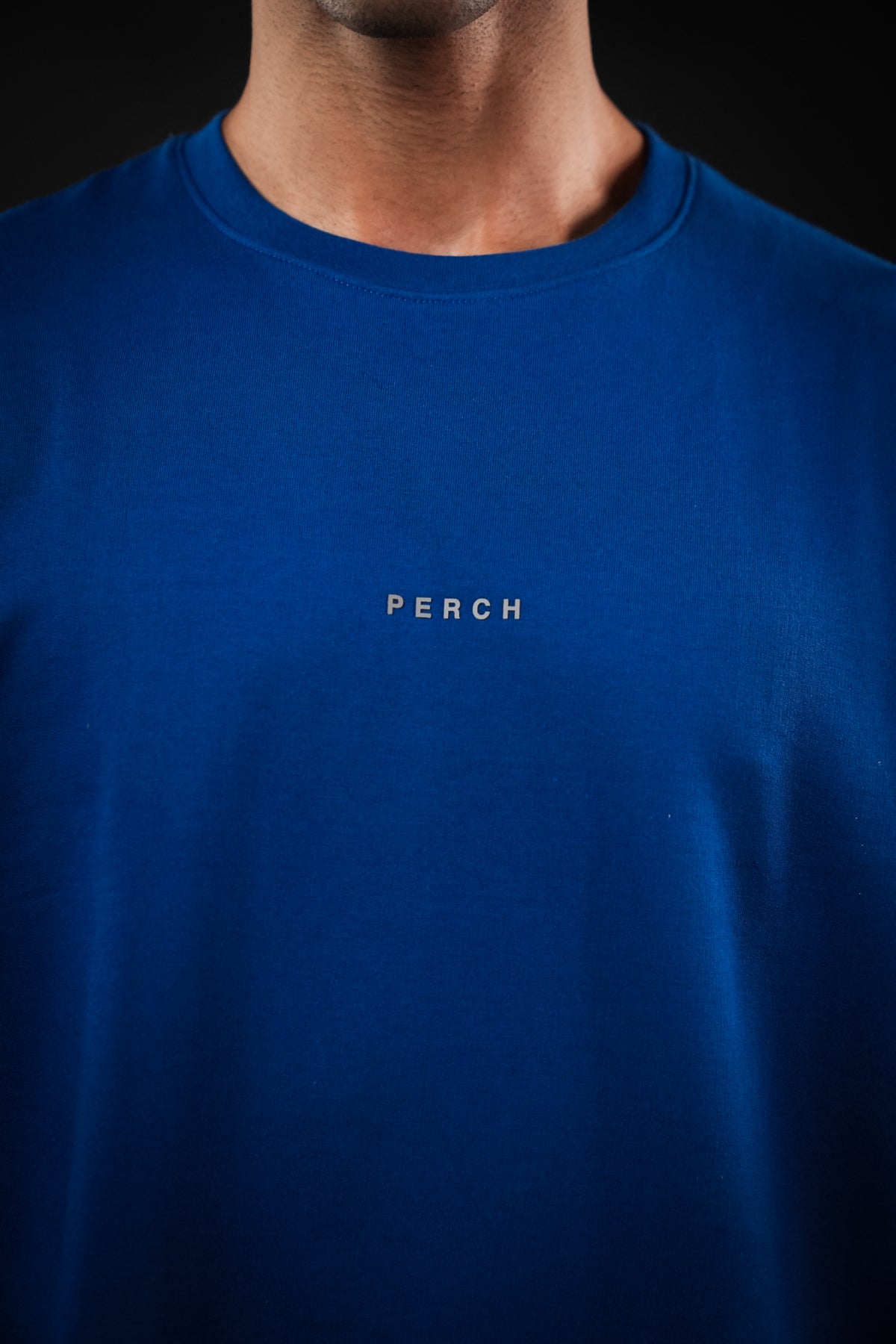 Royal Blue Solid Oversized Tshirt