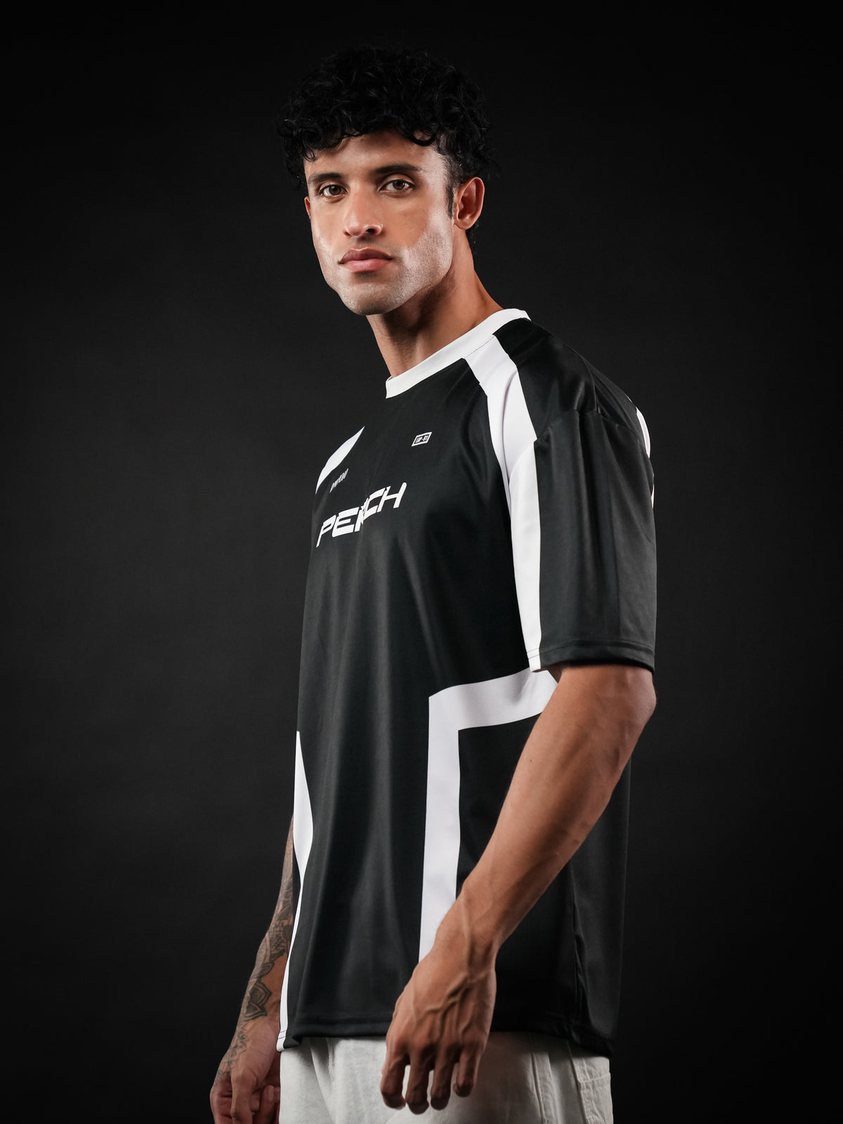 Black Perch Varsity Oversized Jersey Tshirt