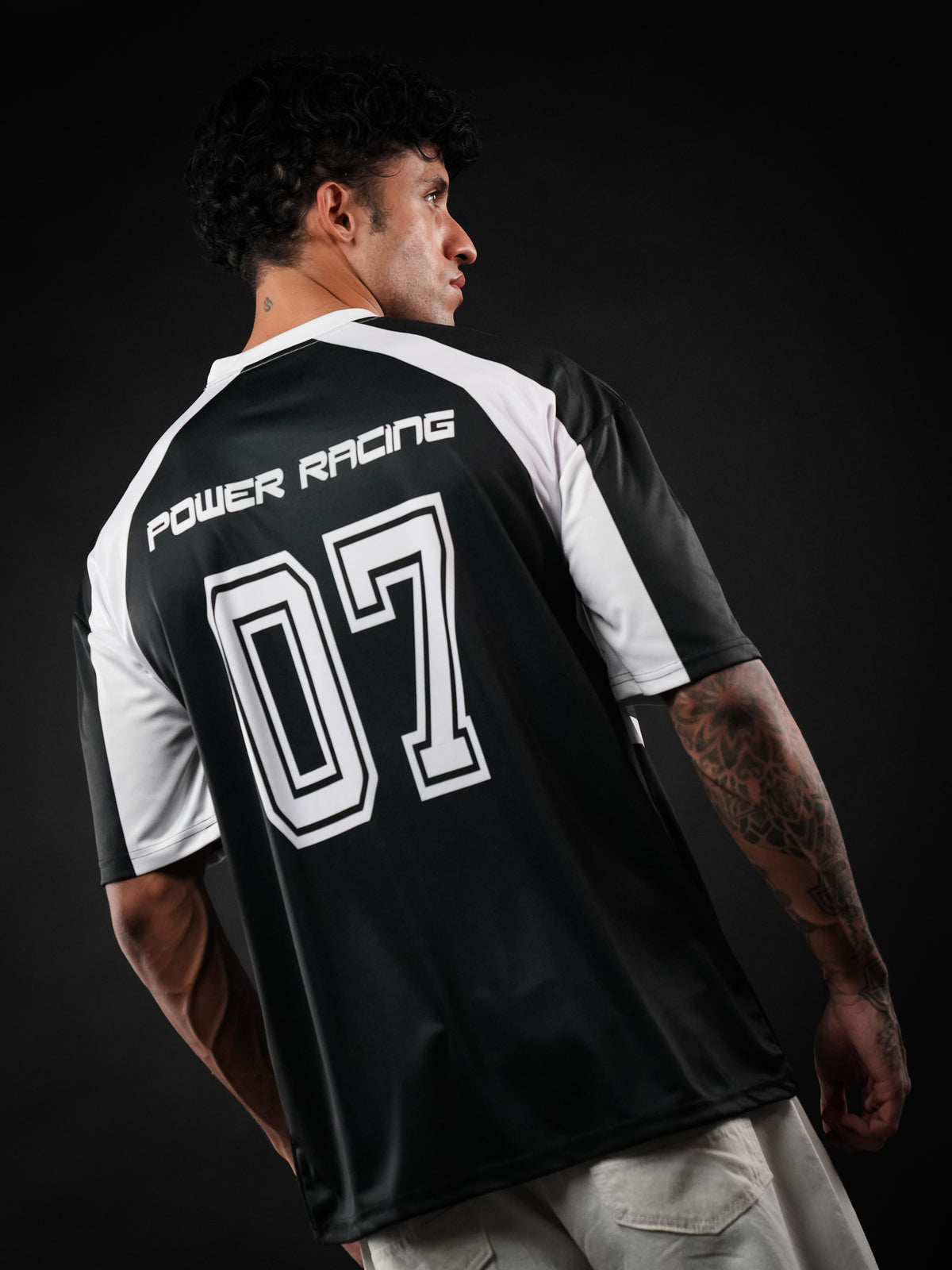 Black Perch Varsity Oversized Jersey Tshirt