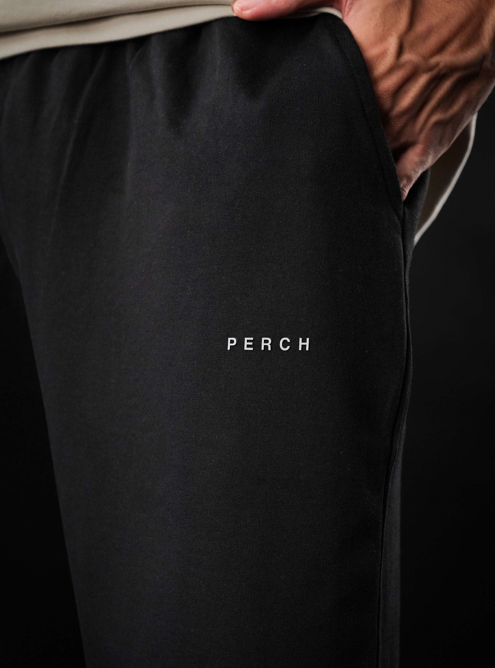 Black Baggy Mid Rise Cotton Jogger for Men & Women