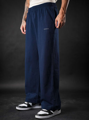 Navy Blue Baggy Mid Rise Cotton Jogger for Men & Women