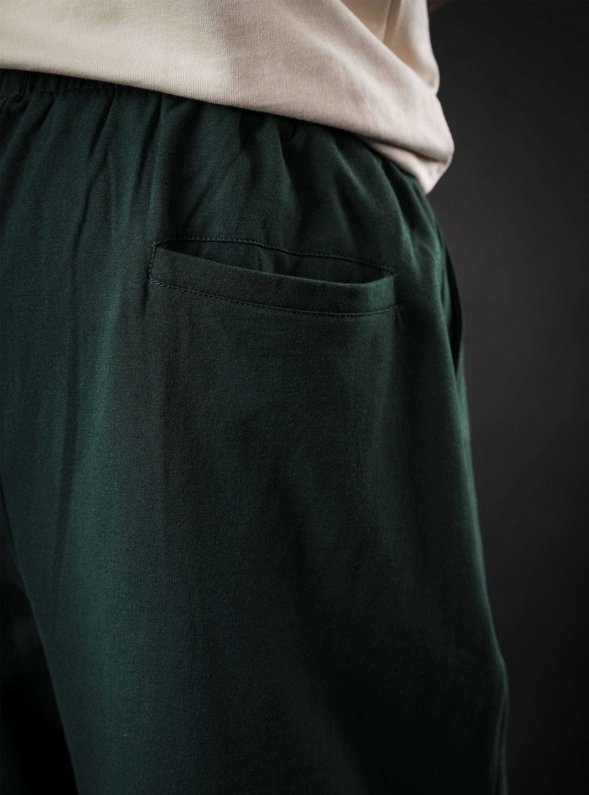 Bottle Green Baggy Mid Rise Cotton Jogger for Men & Women