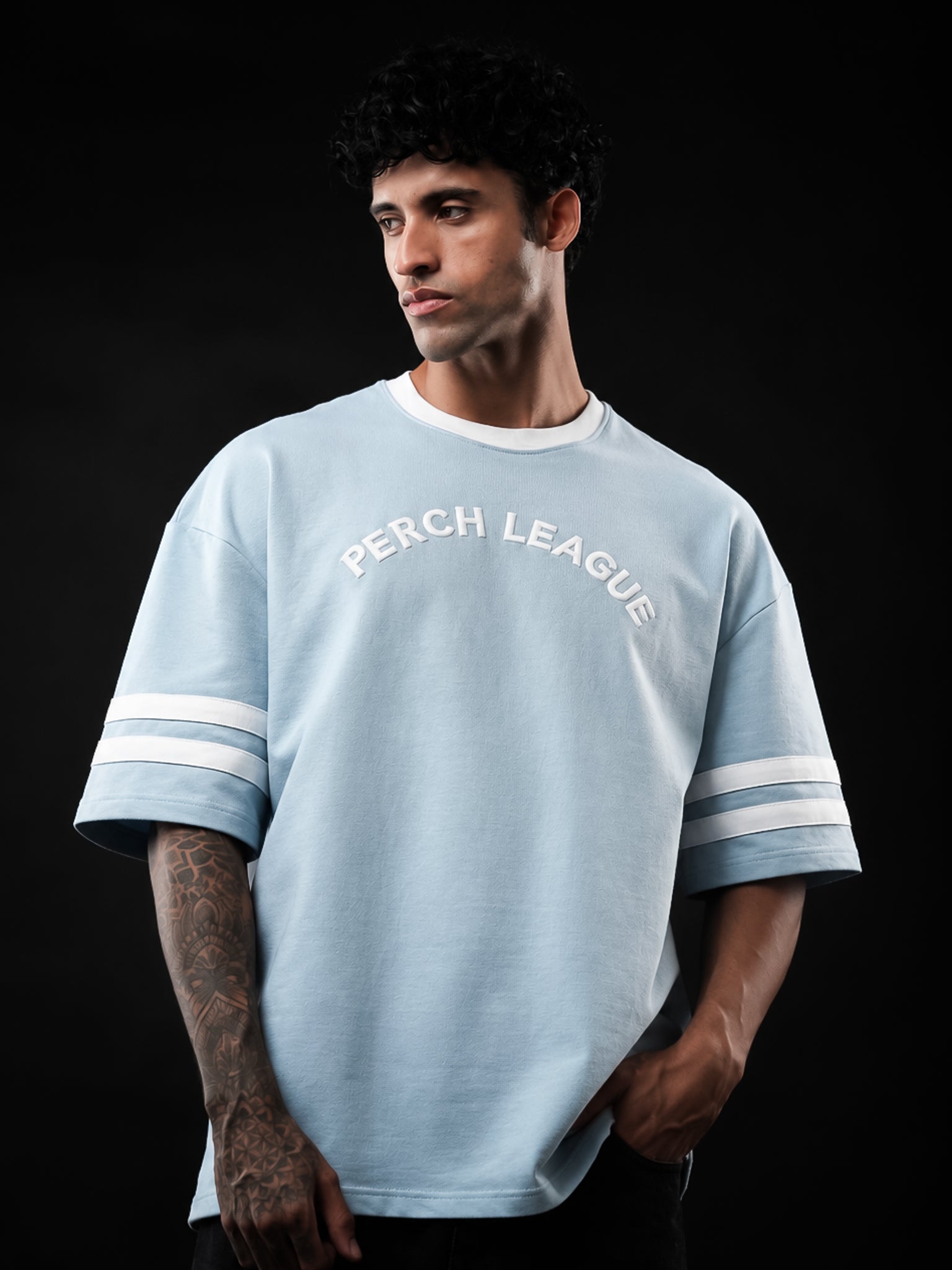 Sky Blue Perch League Oversized Tshirt