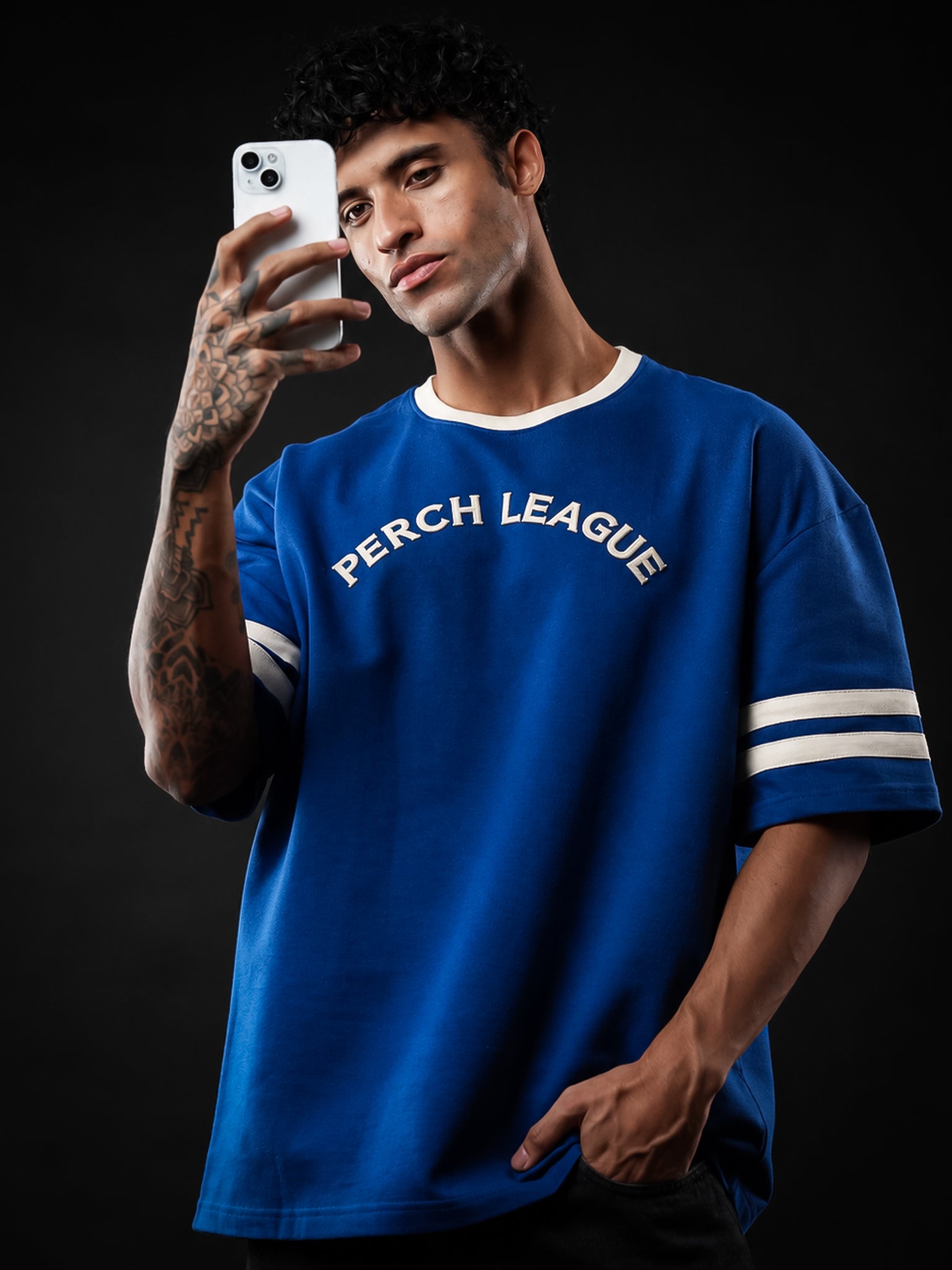 Royal Blue Perch League Oversized Tshirt