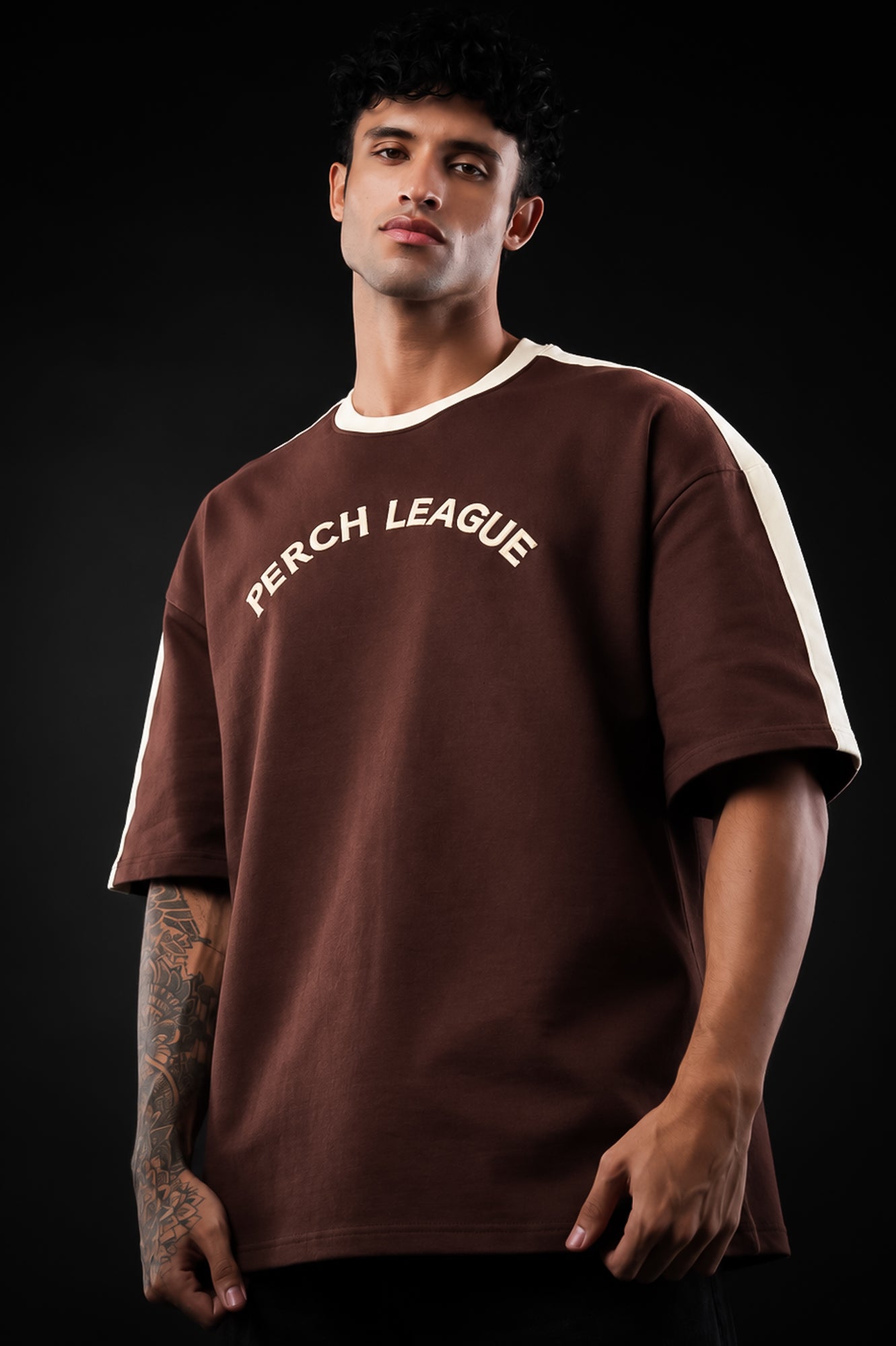 Brown Perch League Oversized Tshirt