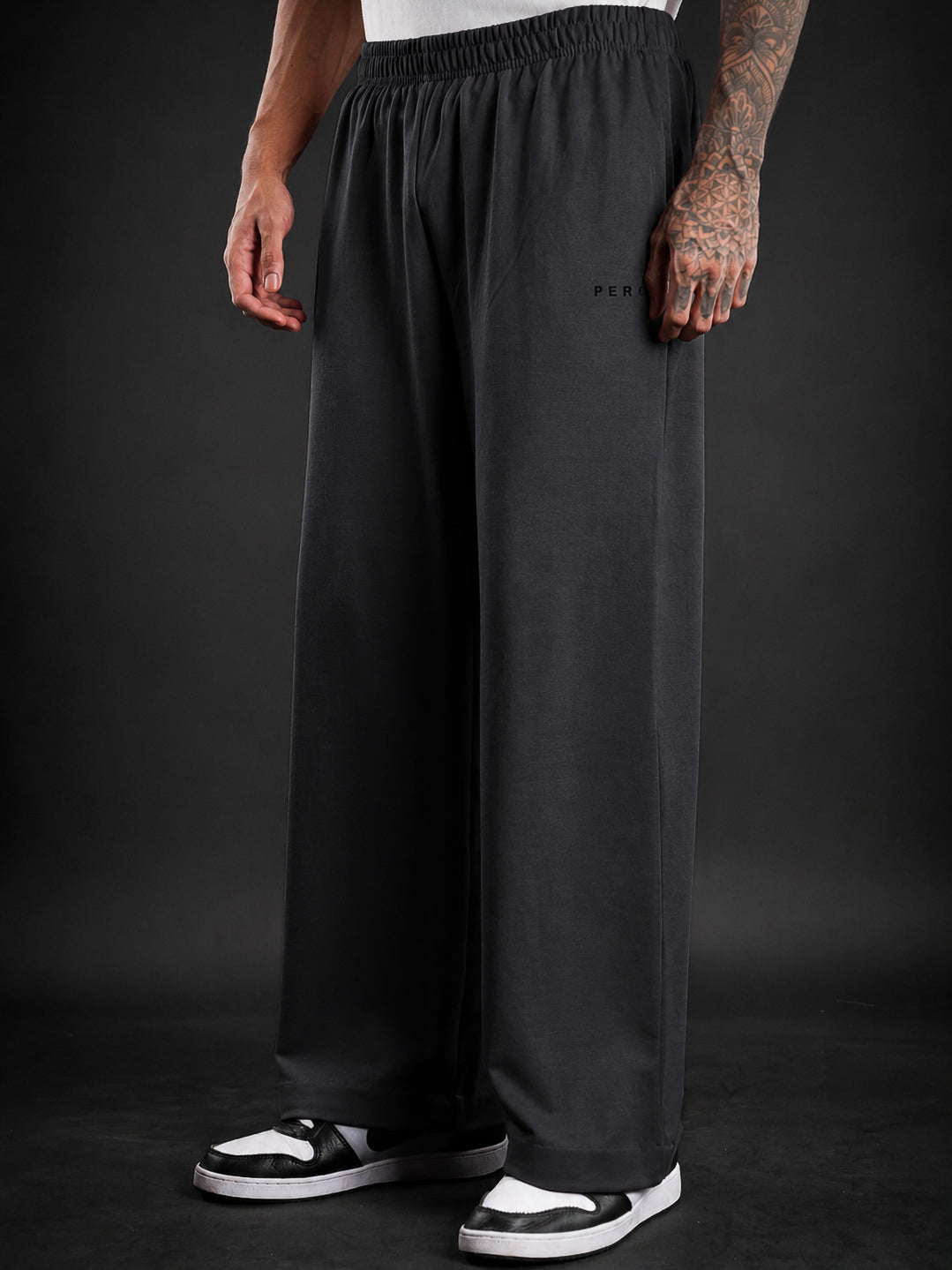Dark Grey Mid Rise Cotton Jogger for Men & Women