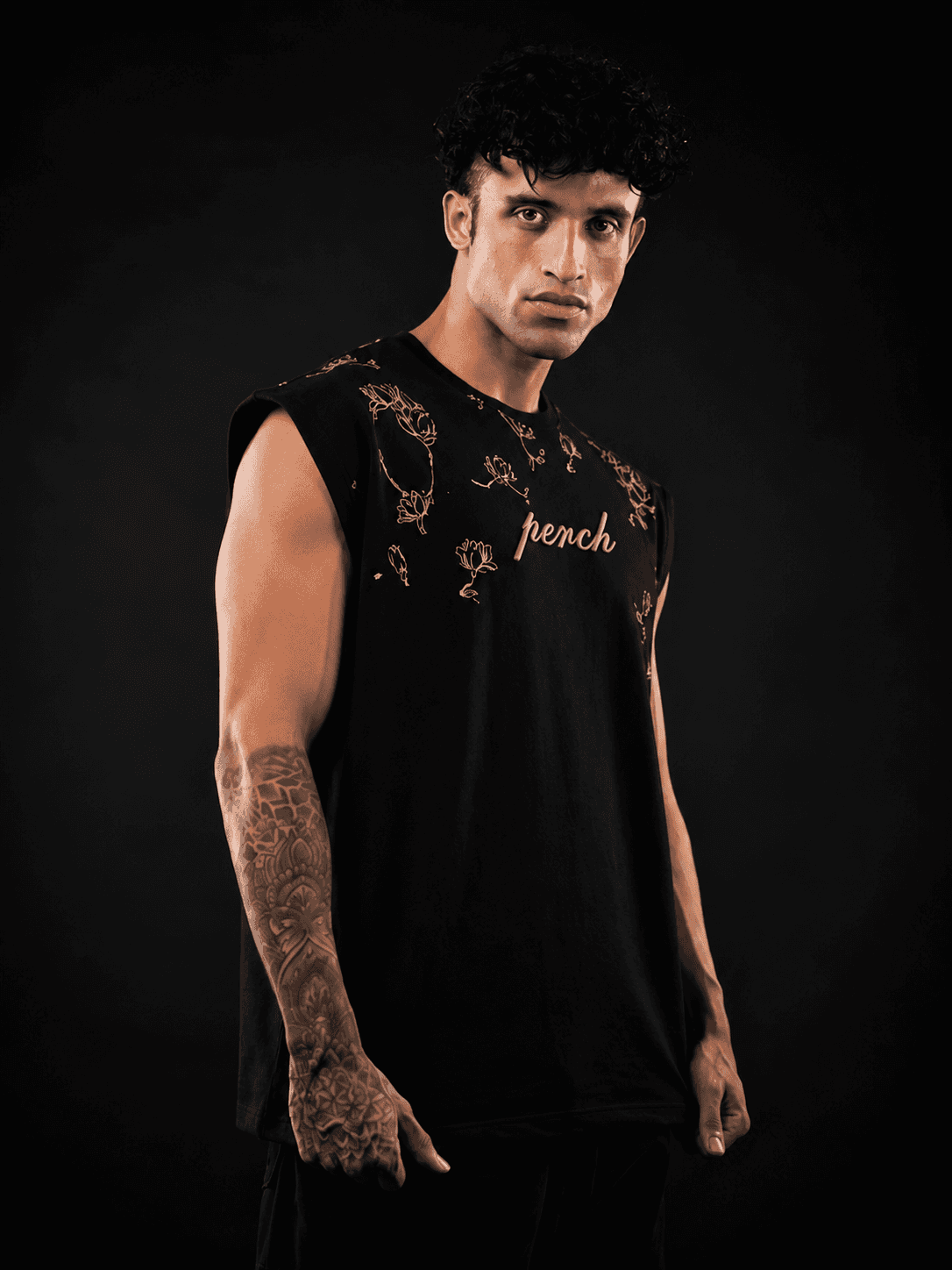Black Eagle Print Oversized Tank Tshirt